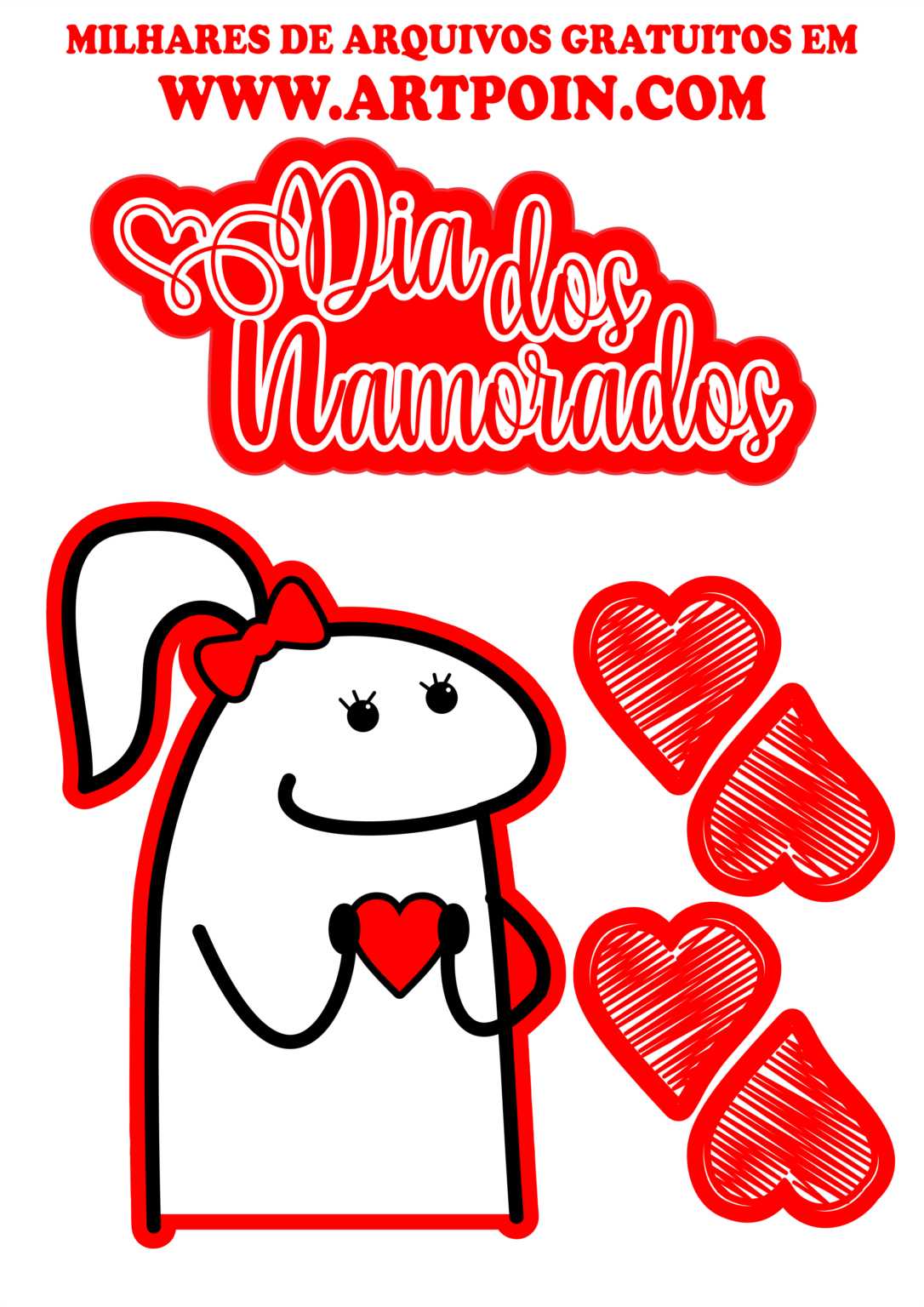 Topo De Bolo Flork Figurinha Whatsapp Dia Dos Namorados Png