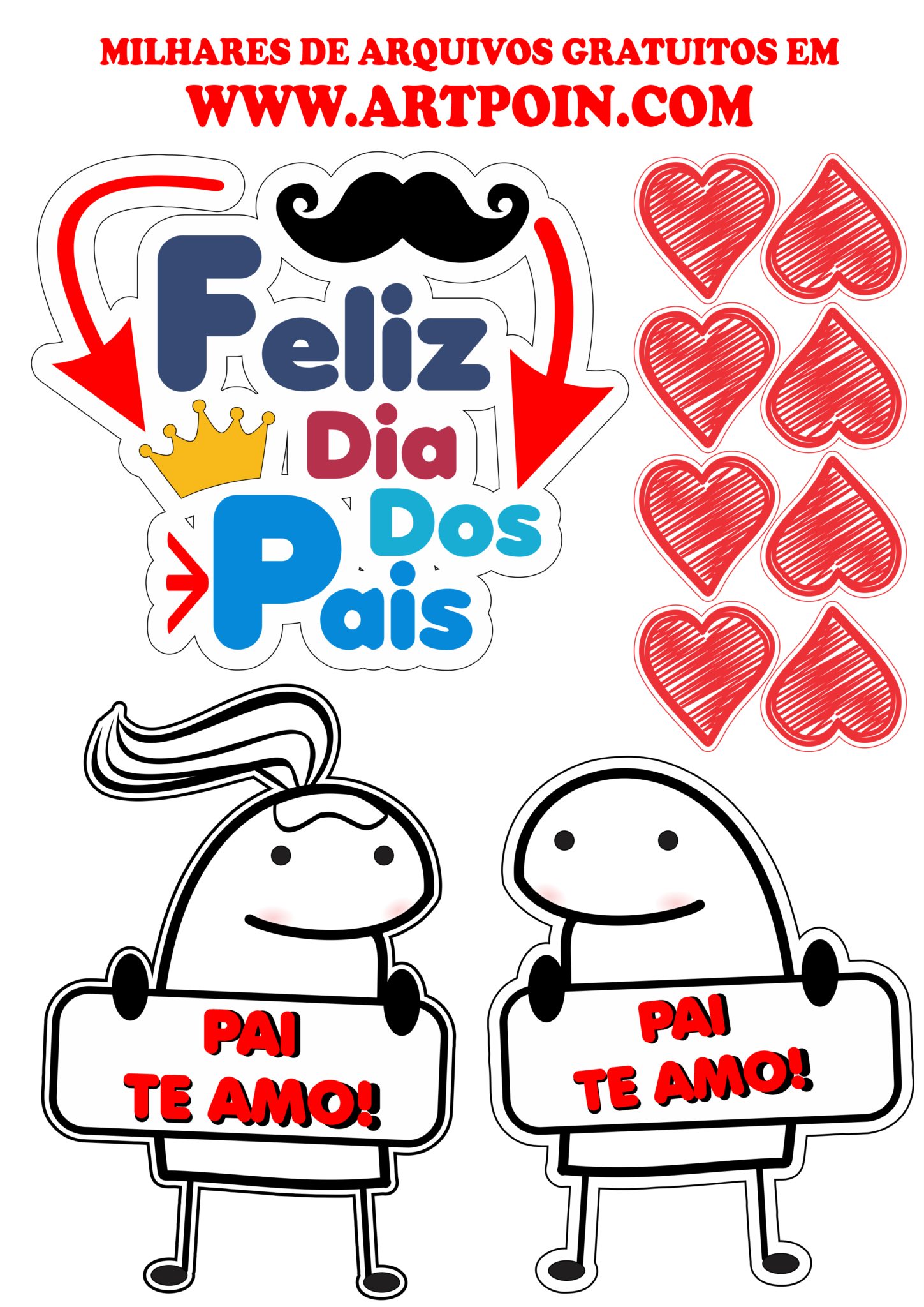 Topo De Bolo Feliz Dia Dos Pais Flork Png