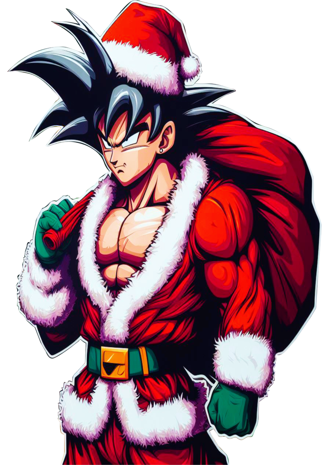 Dragon Ball Z Goku Roupa De Papai Noel Saco De Presentes