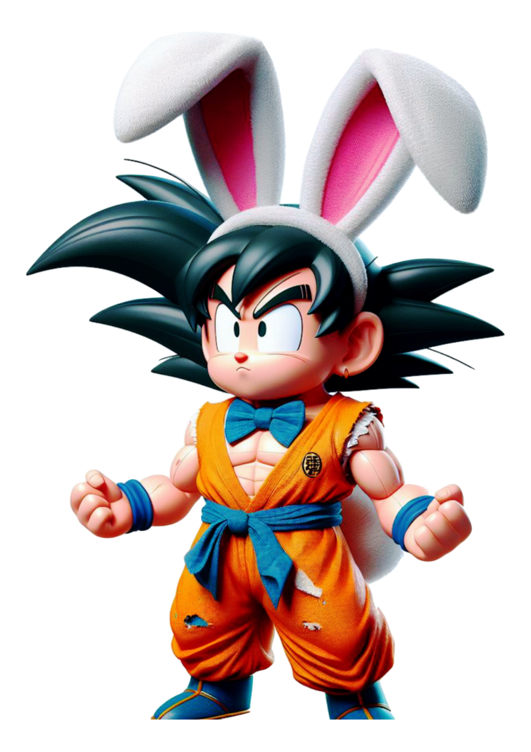 Dragon Ball Z Goku Fantasiado De Coelhinho Da P Scoa Anime Japon S