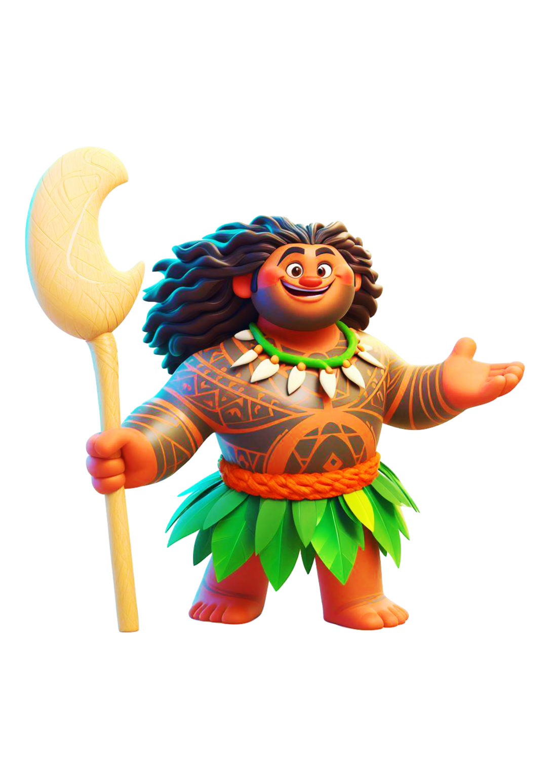 Maui Personagem Disney Moana Desenho Infantil Fundo Transparente Png