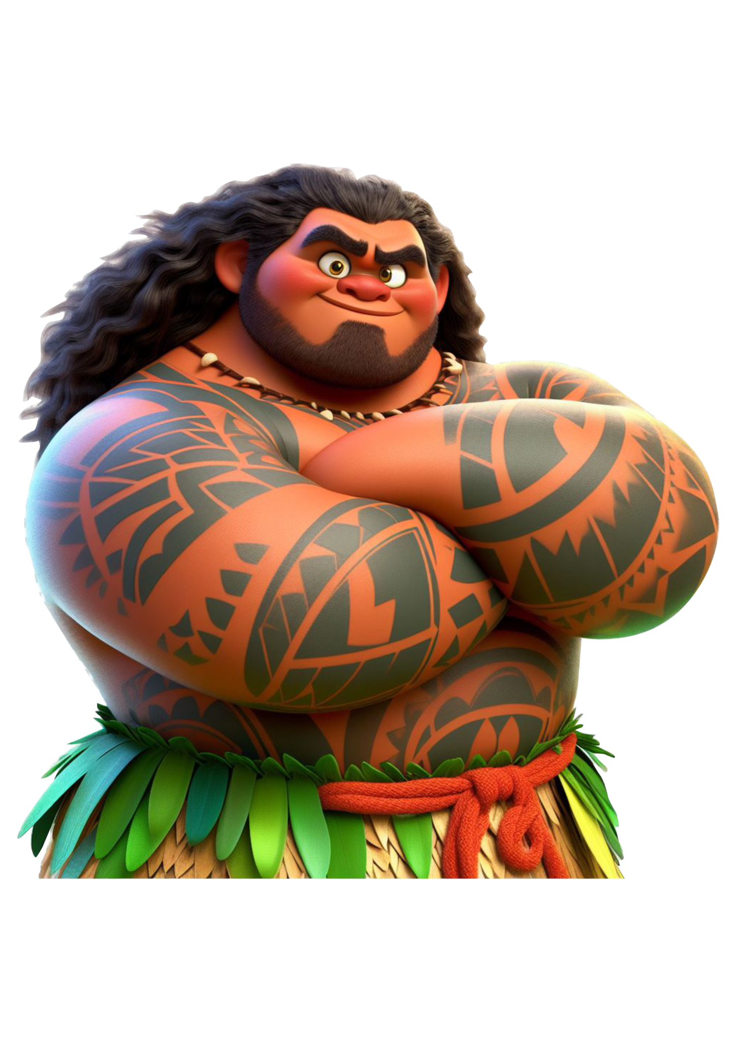 Desenho Infantil Maui Personagem Moana Fundo Transparente Clipart Png