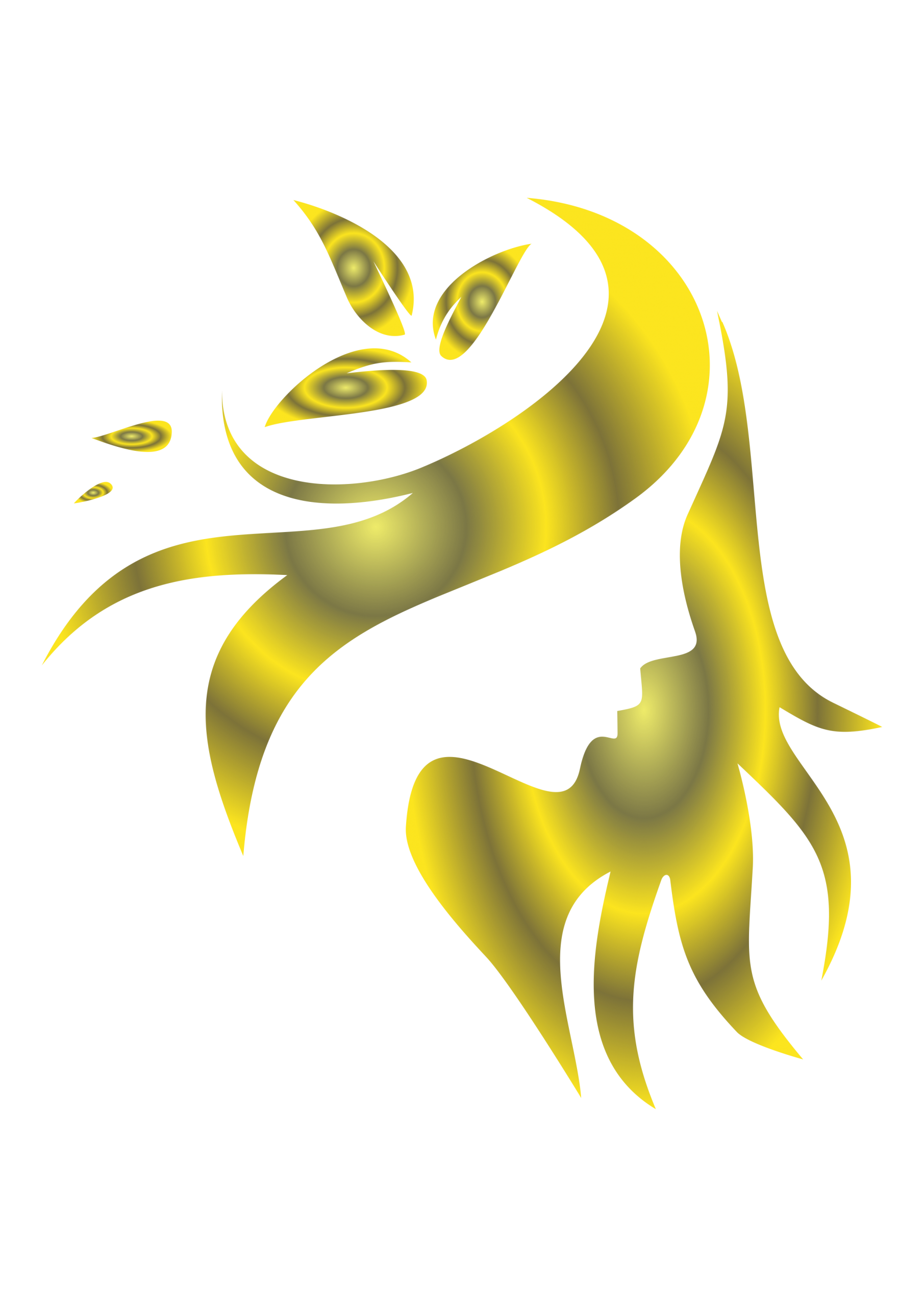 Logomarca dourada para salão png