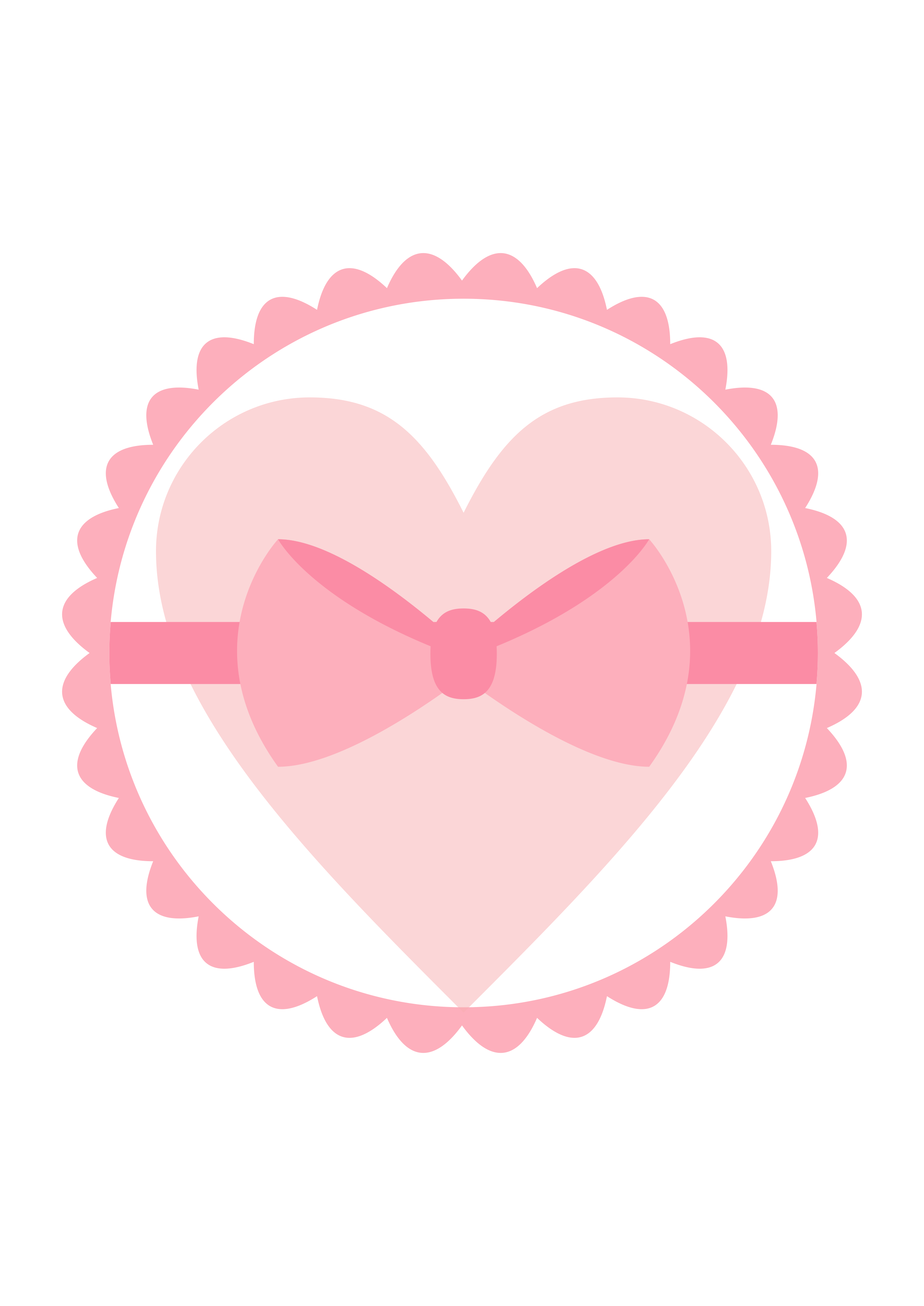 Circulo rosa com coração para decoração png