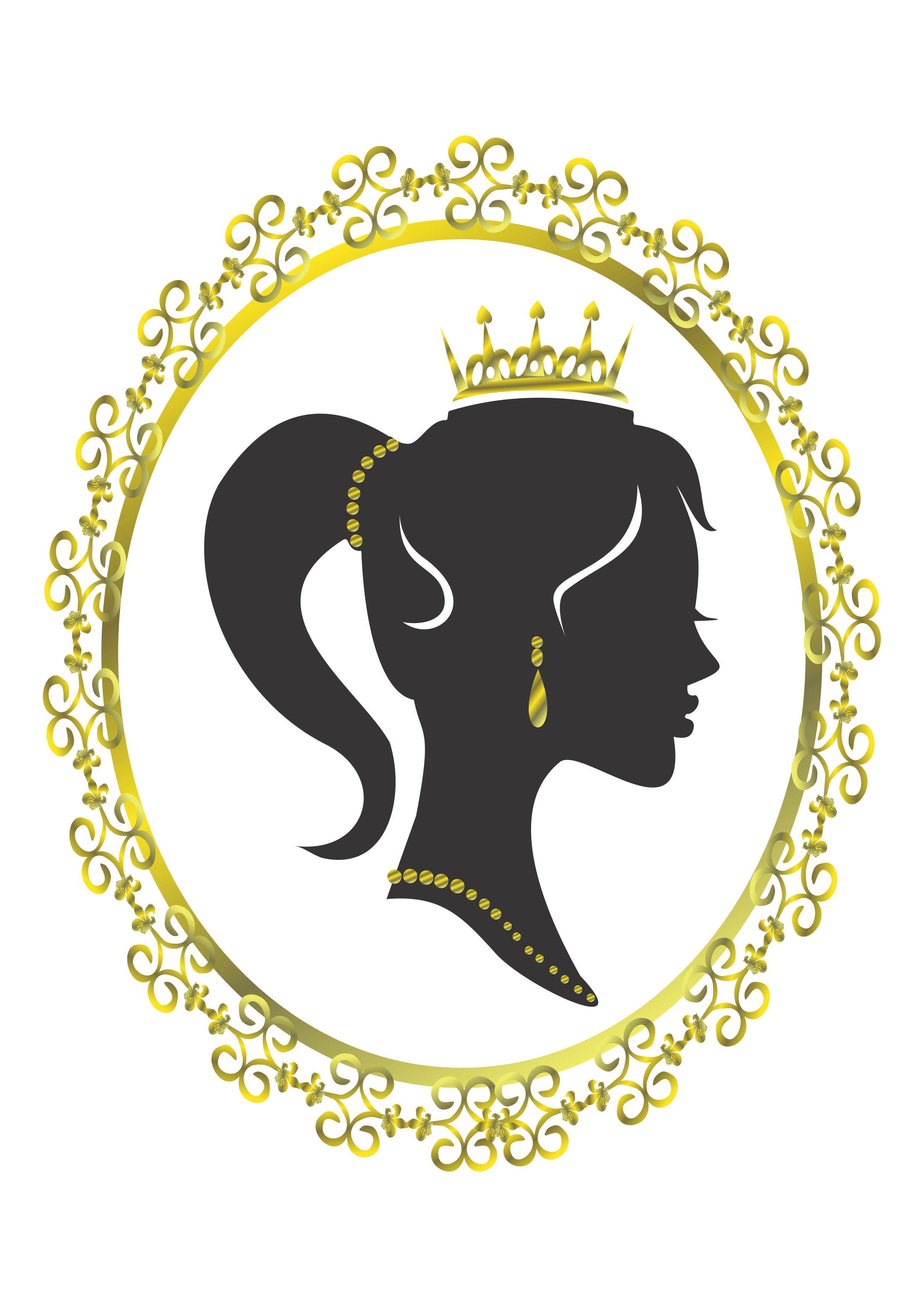 Logomarca: princesa com circulo dourado png