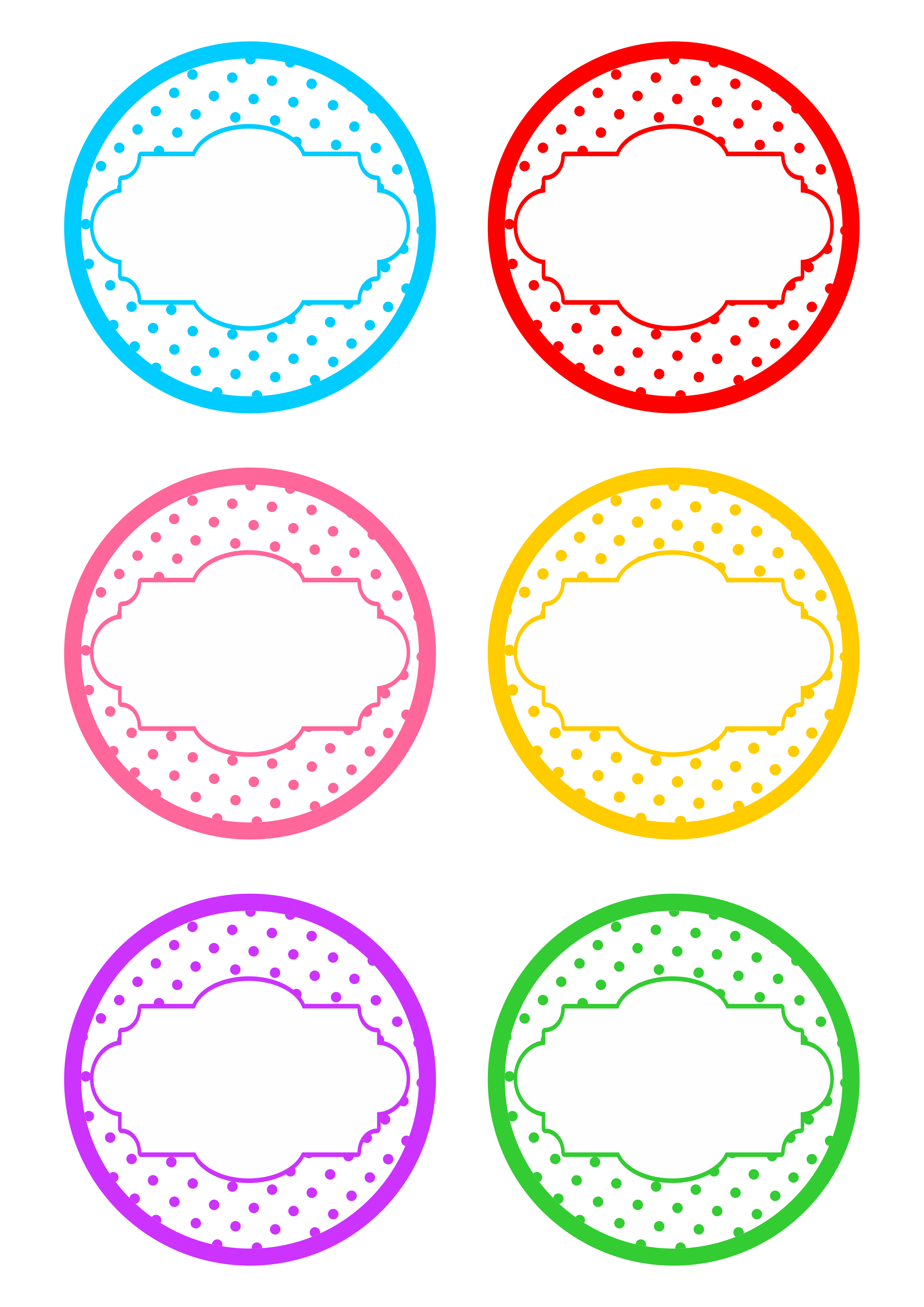 Etiquetas circulares para decoração png