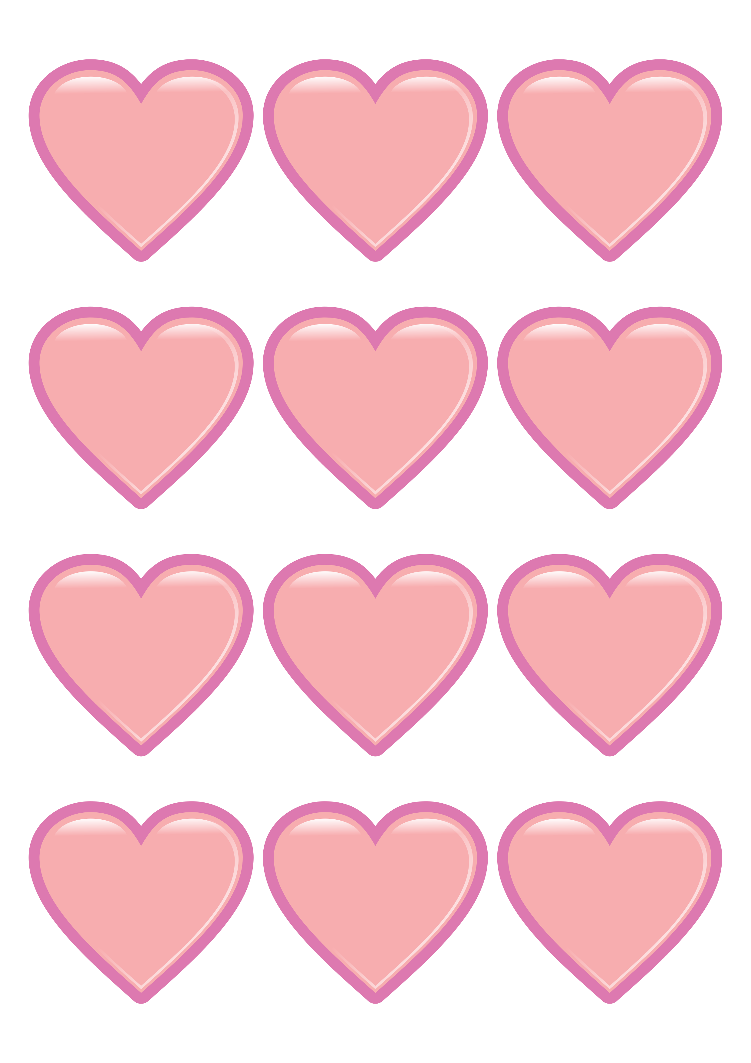 corações rosa decorativo png