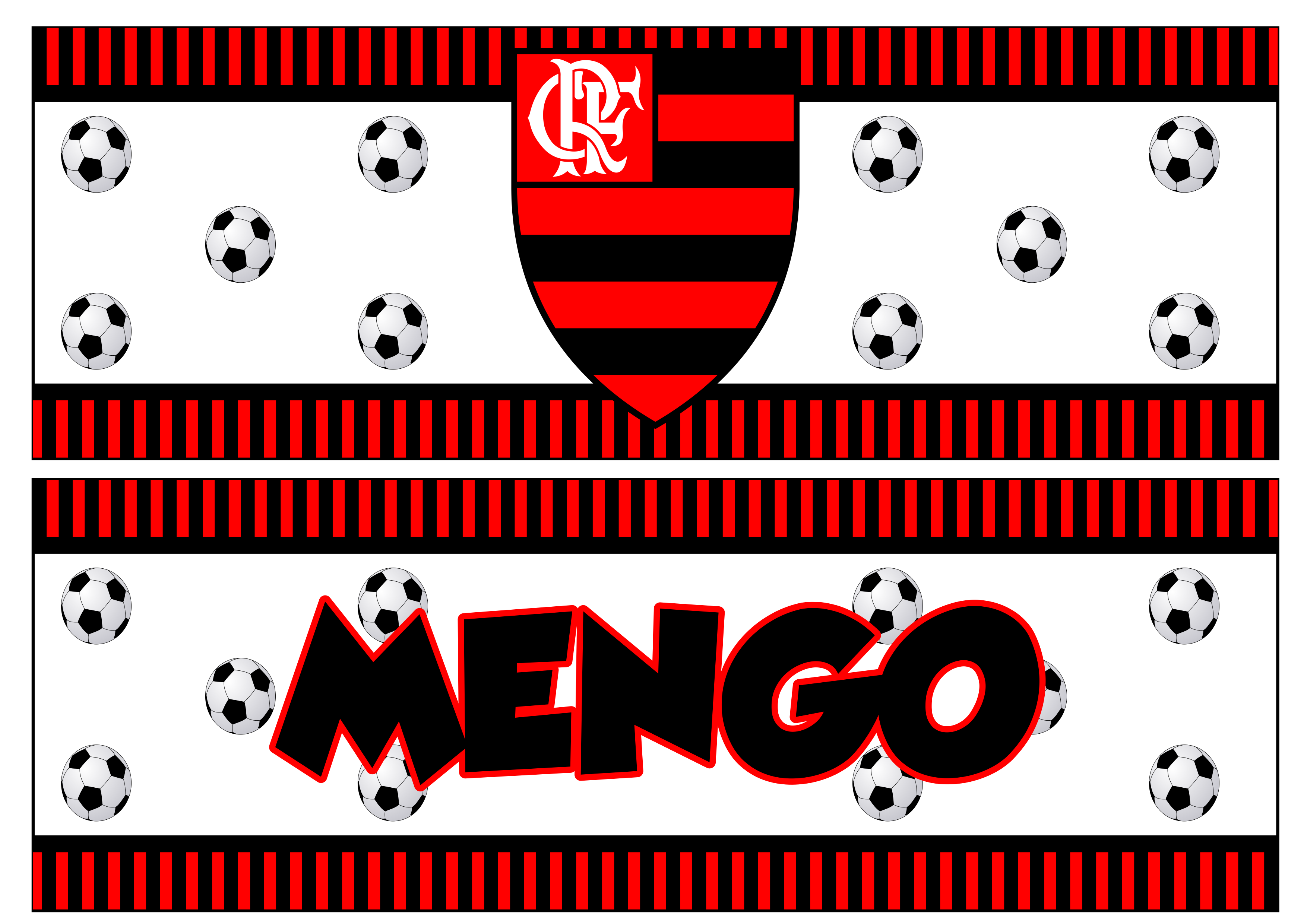 Flamengo decoração lateral para bolo png