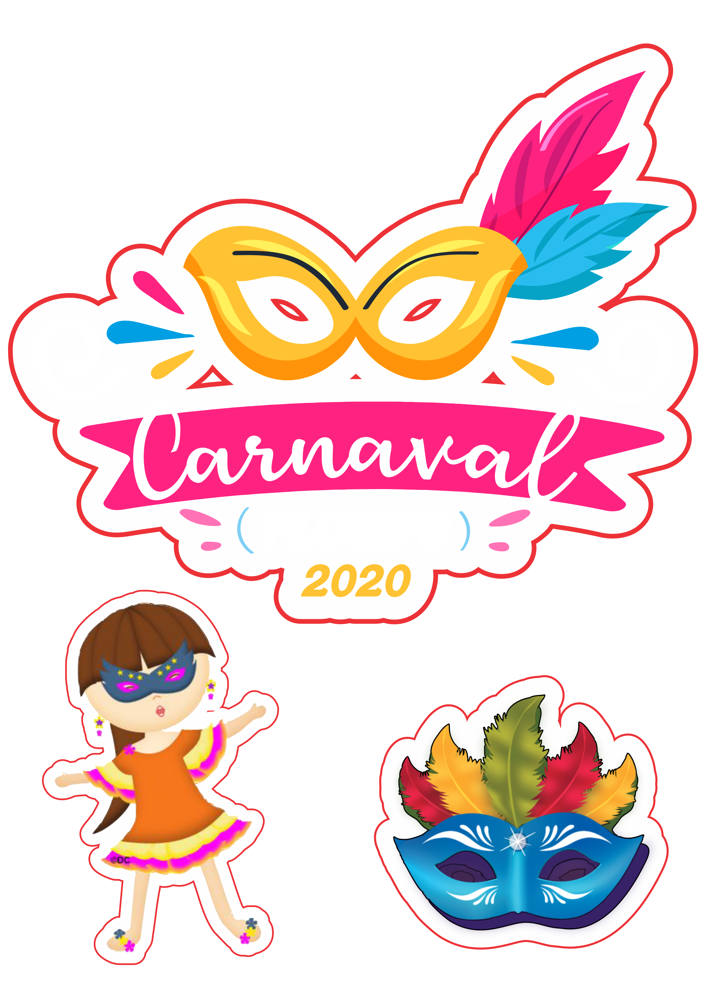 Centro de mesa carnaval 2020 png