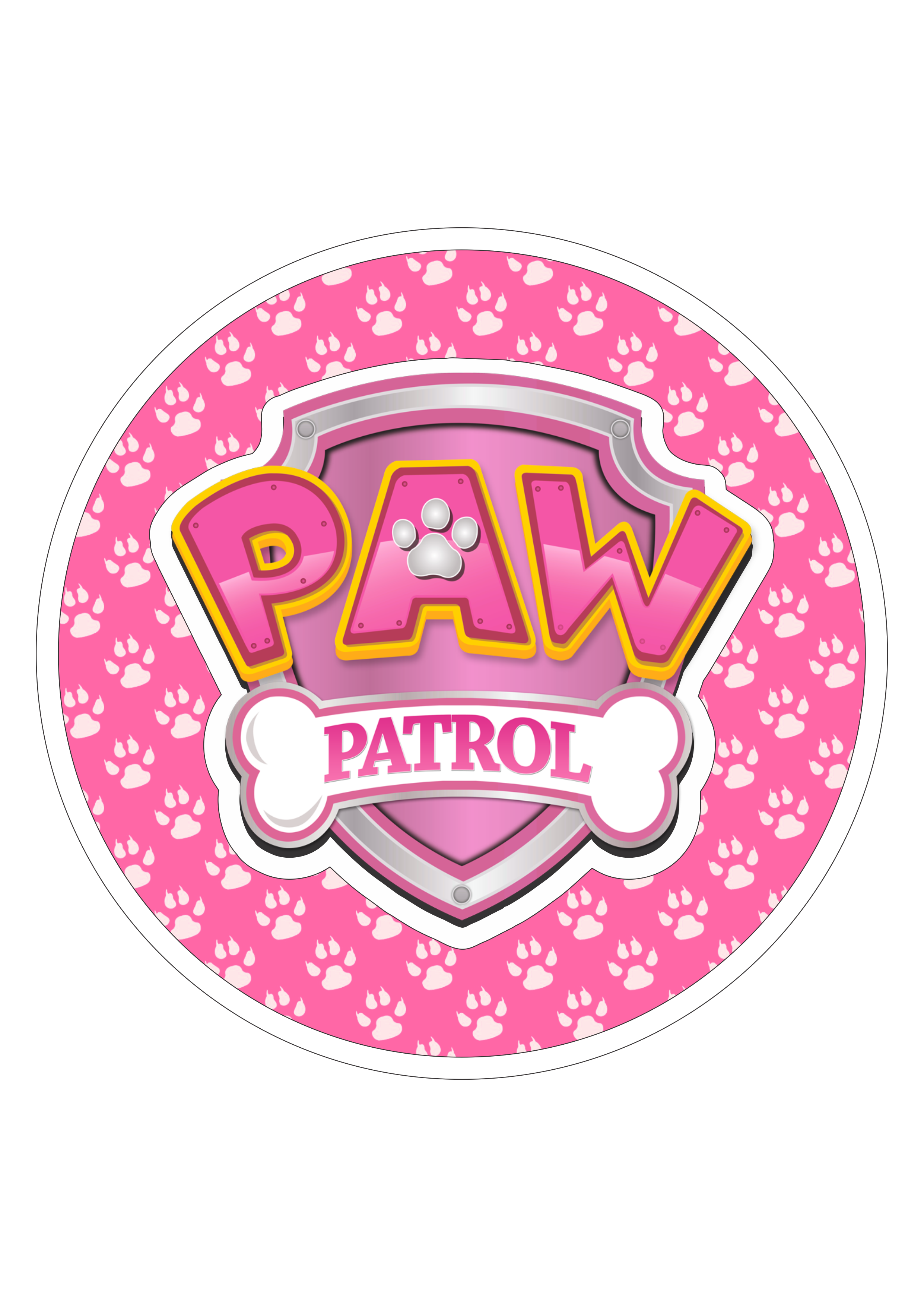 Patrulha canina paw patrol adesivo redondo decoração para festas png