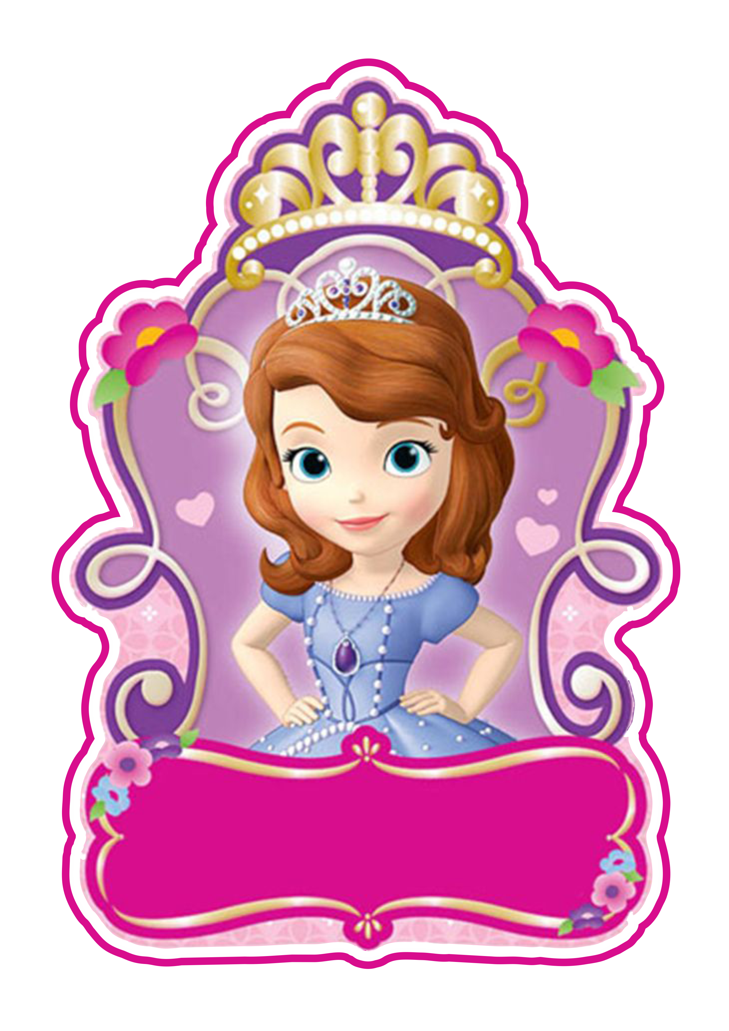 Princesa Sophia totem centro de mesa decoração para festas png