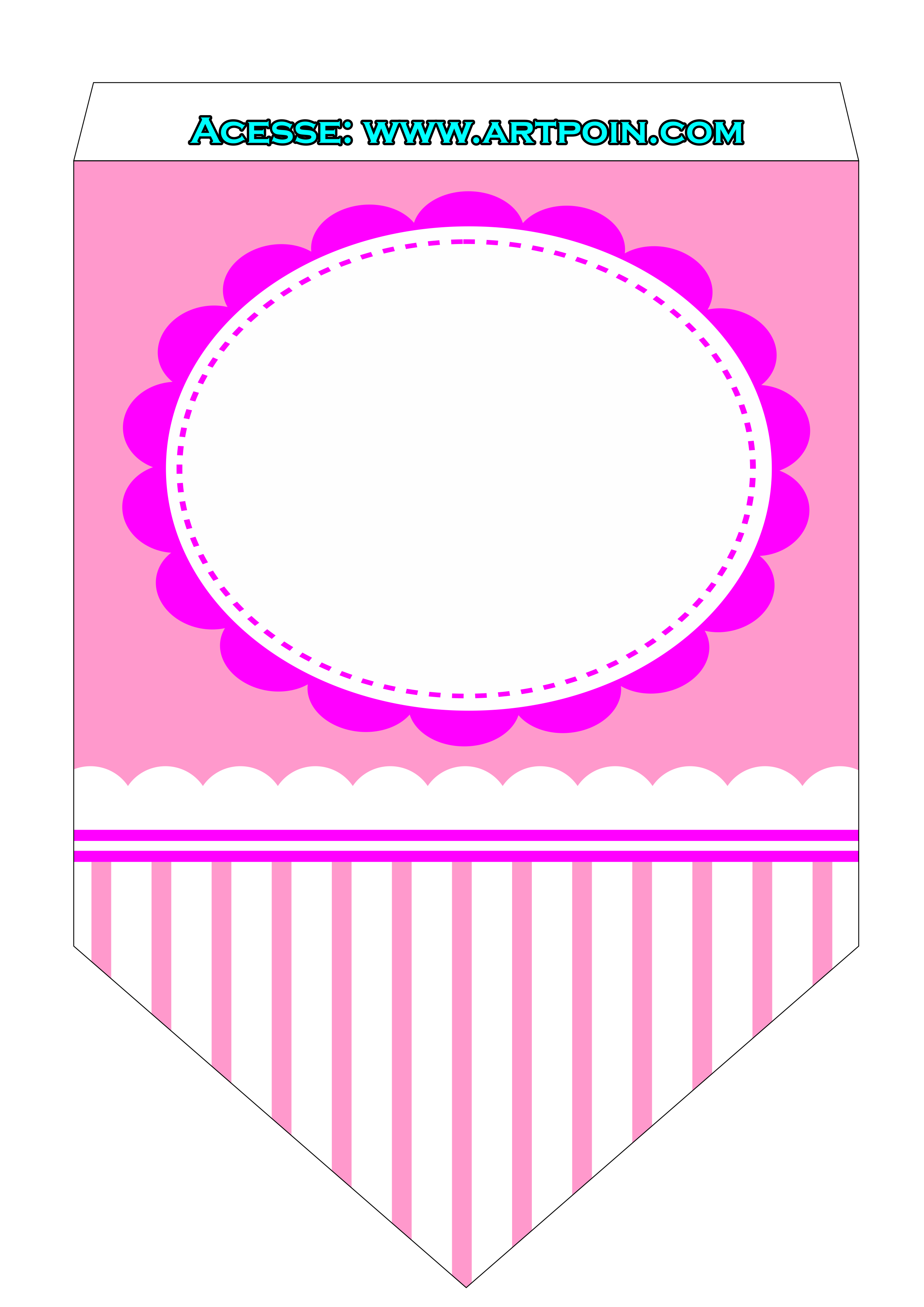 Bandeirinha decorativa rosa png