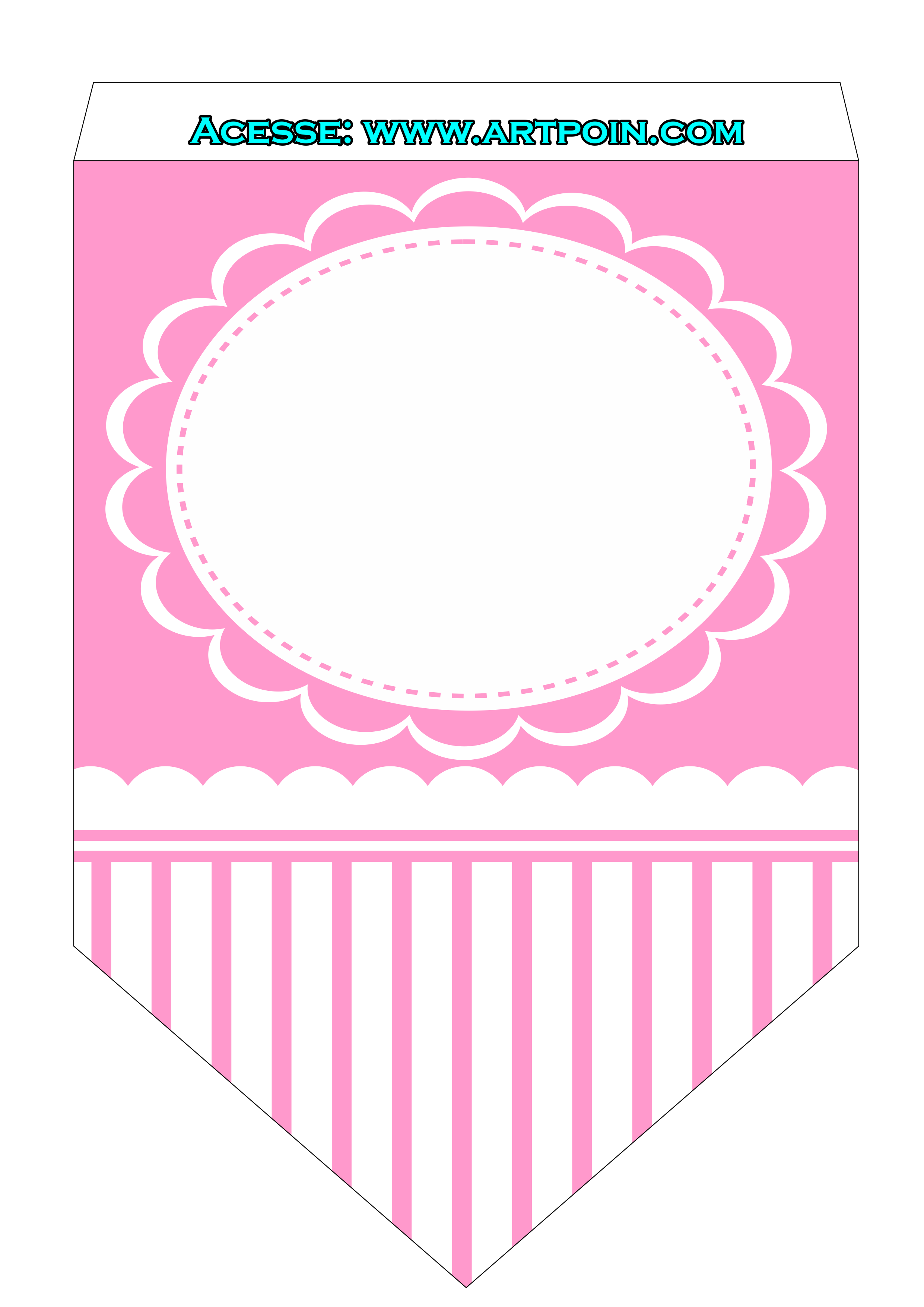 Bandeirinha rosa modelo decoração de cenários png