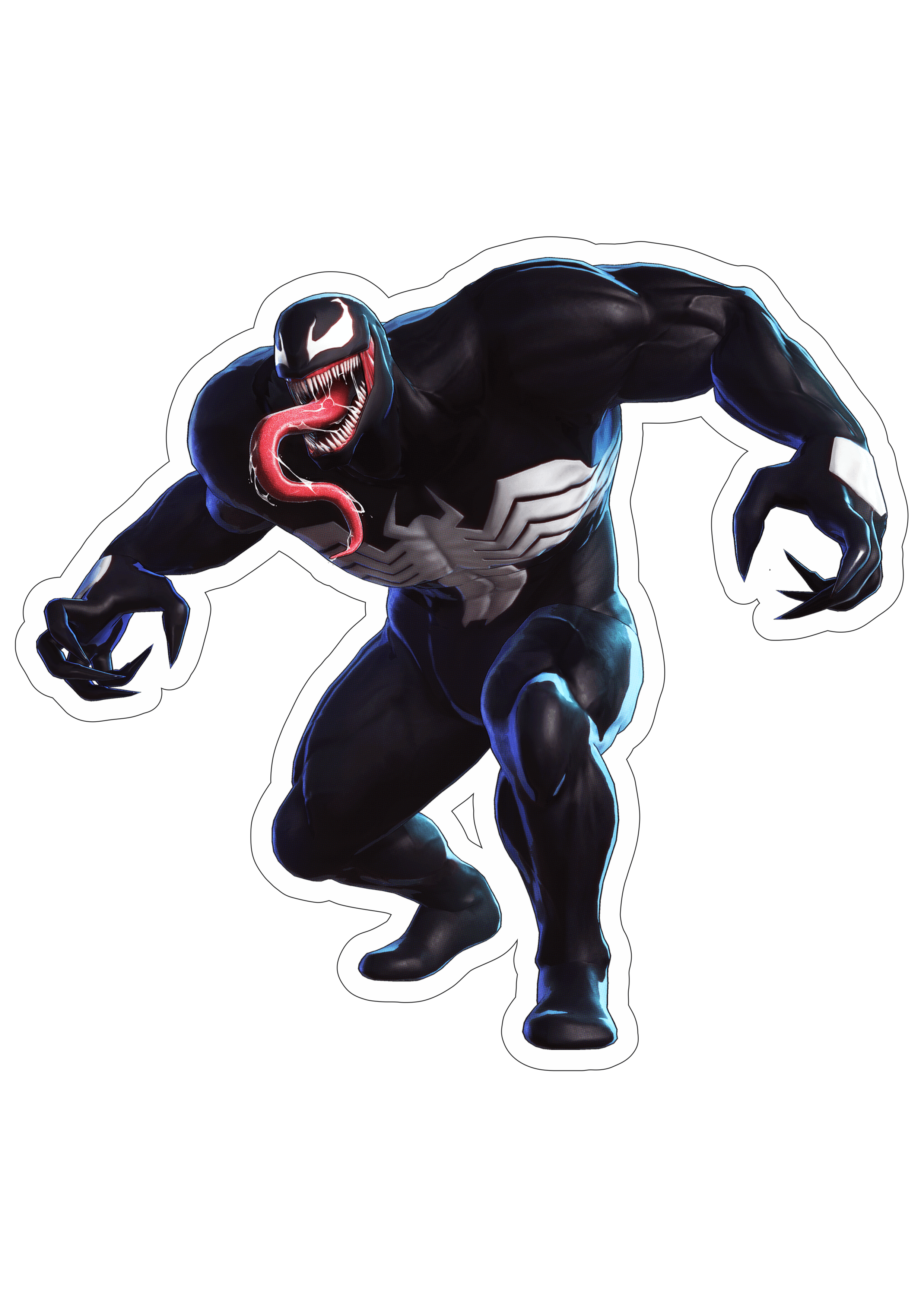 Venom spider man com contorno png