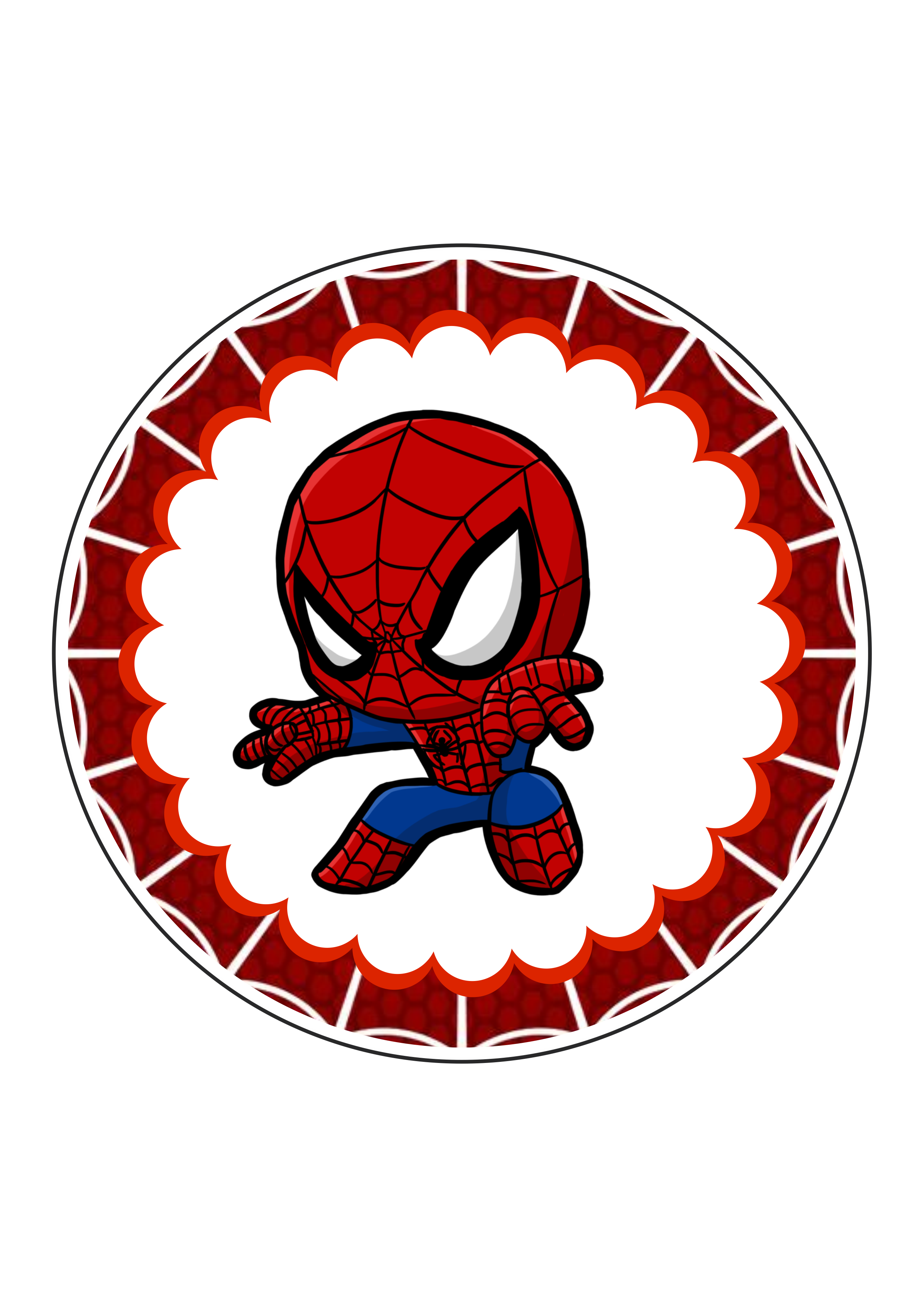 Adesivo redondo sticker homem aranha spider man png