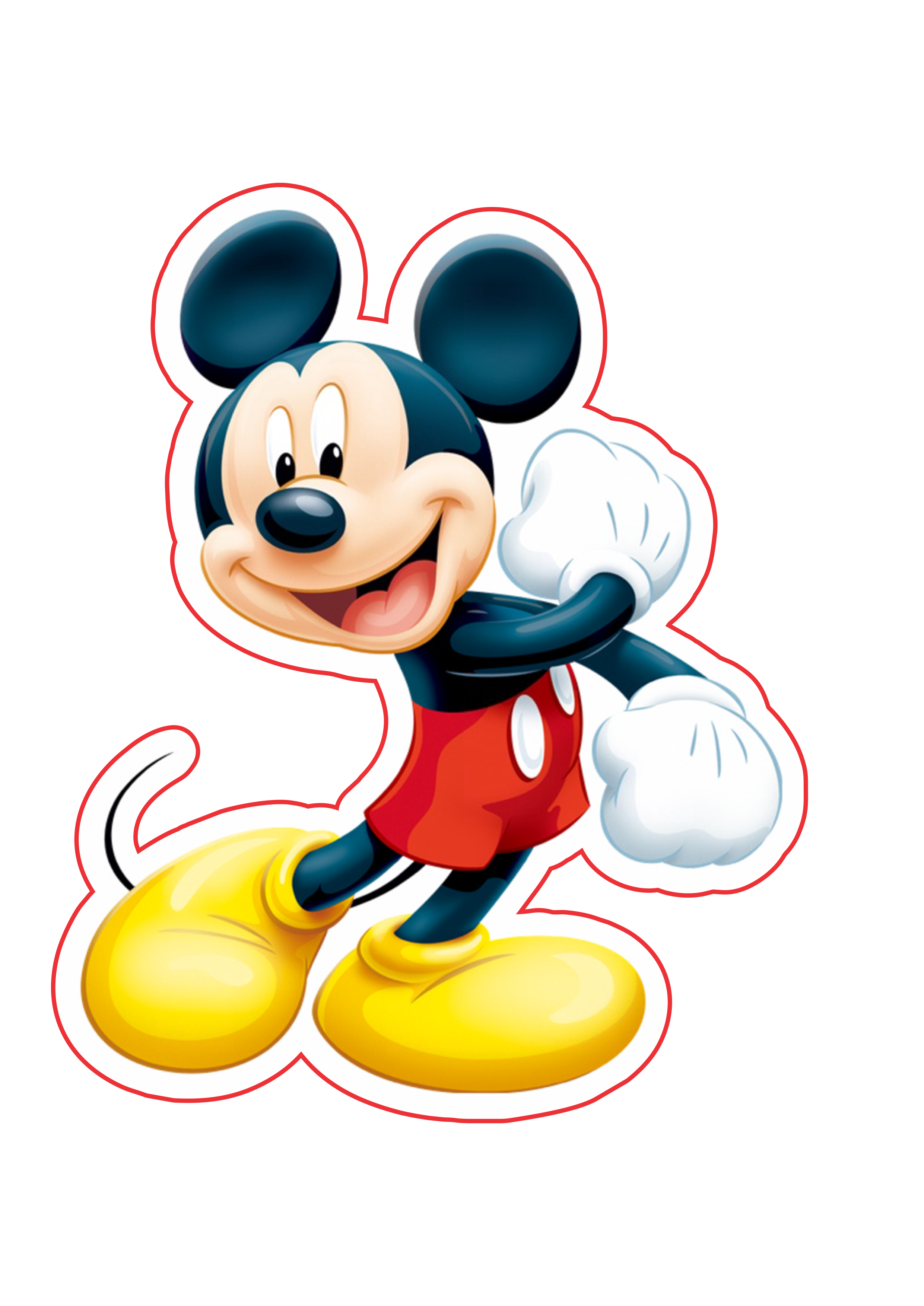 Mickey mouse imagem com contorno e fundo transparente png