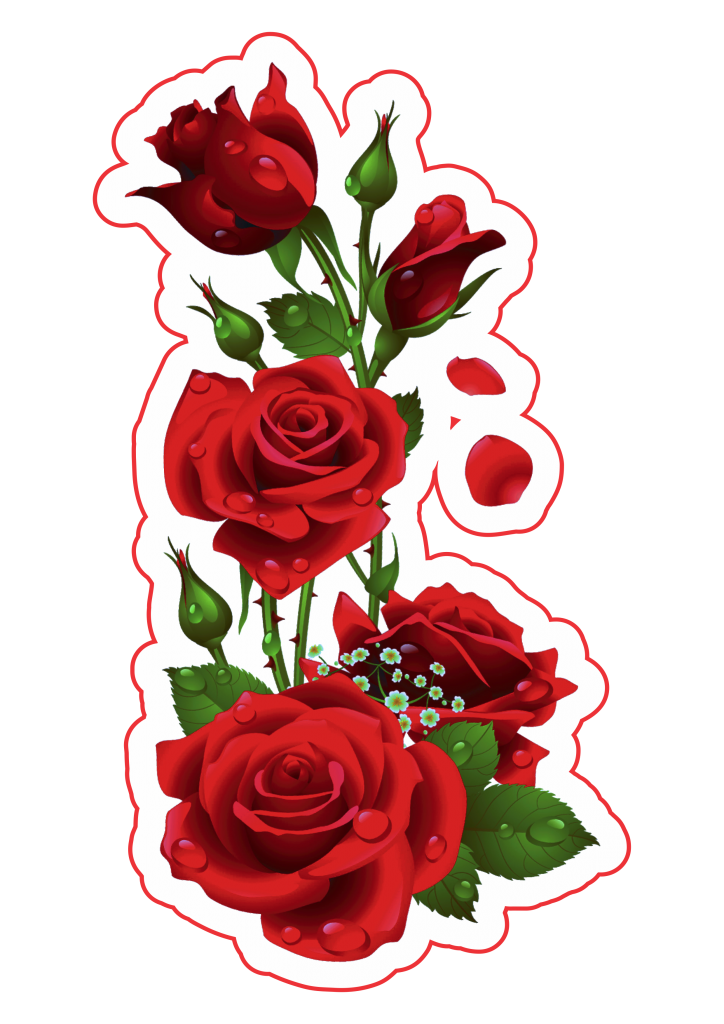 Flores rosas vermelhas png