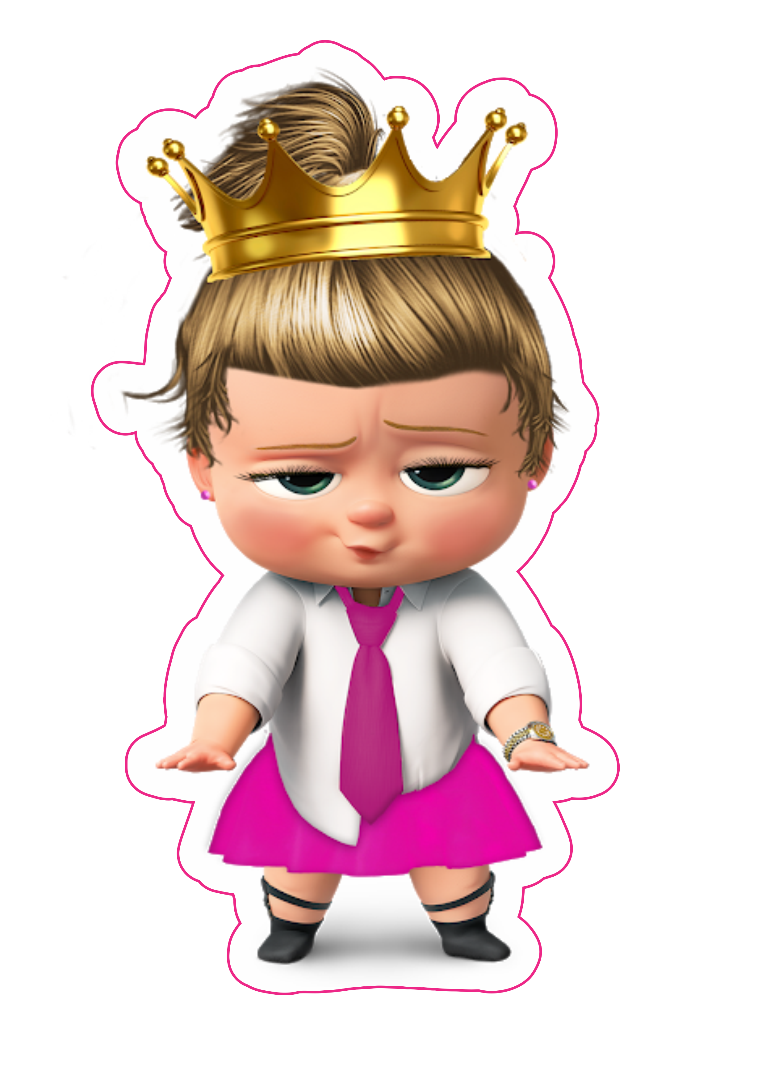 Poderosa chefinha rainha baby a boss rosa png