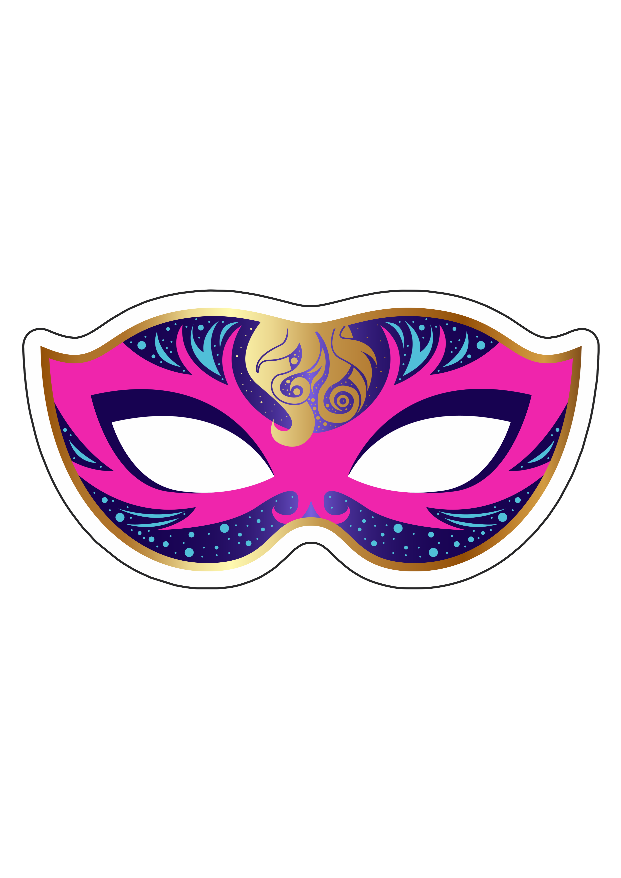 Máscara carnaval 2022 brilhante png