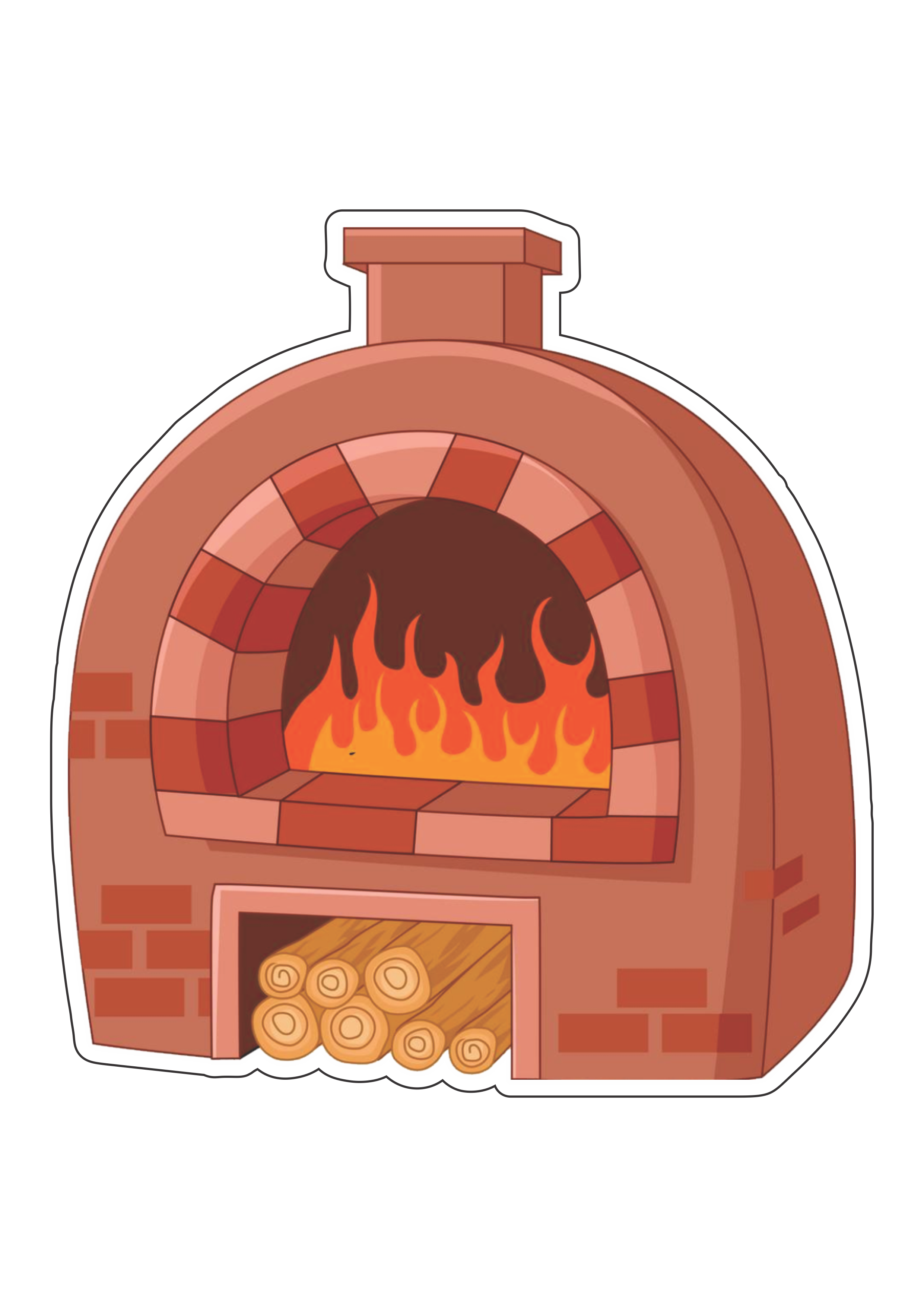 Desenho forno de pizzaria para decoração png