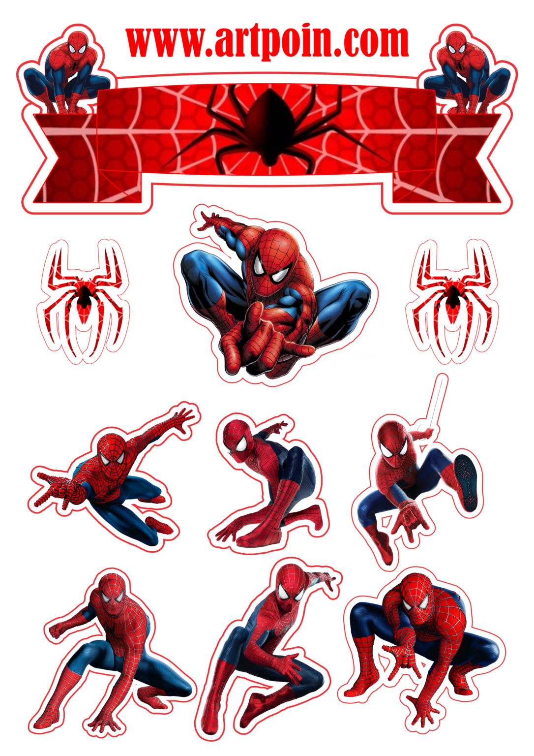 Homem Aranha Decora O Para Topo De Bolo Png Vrogue Co