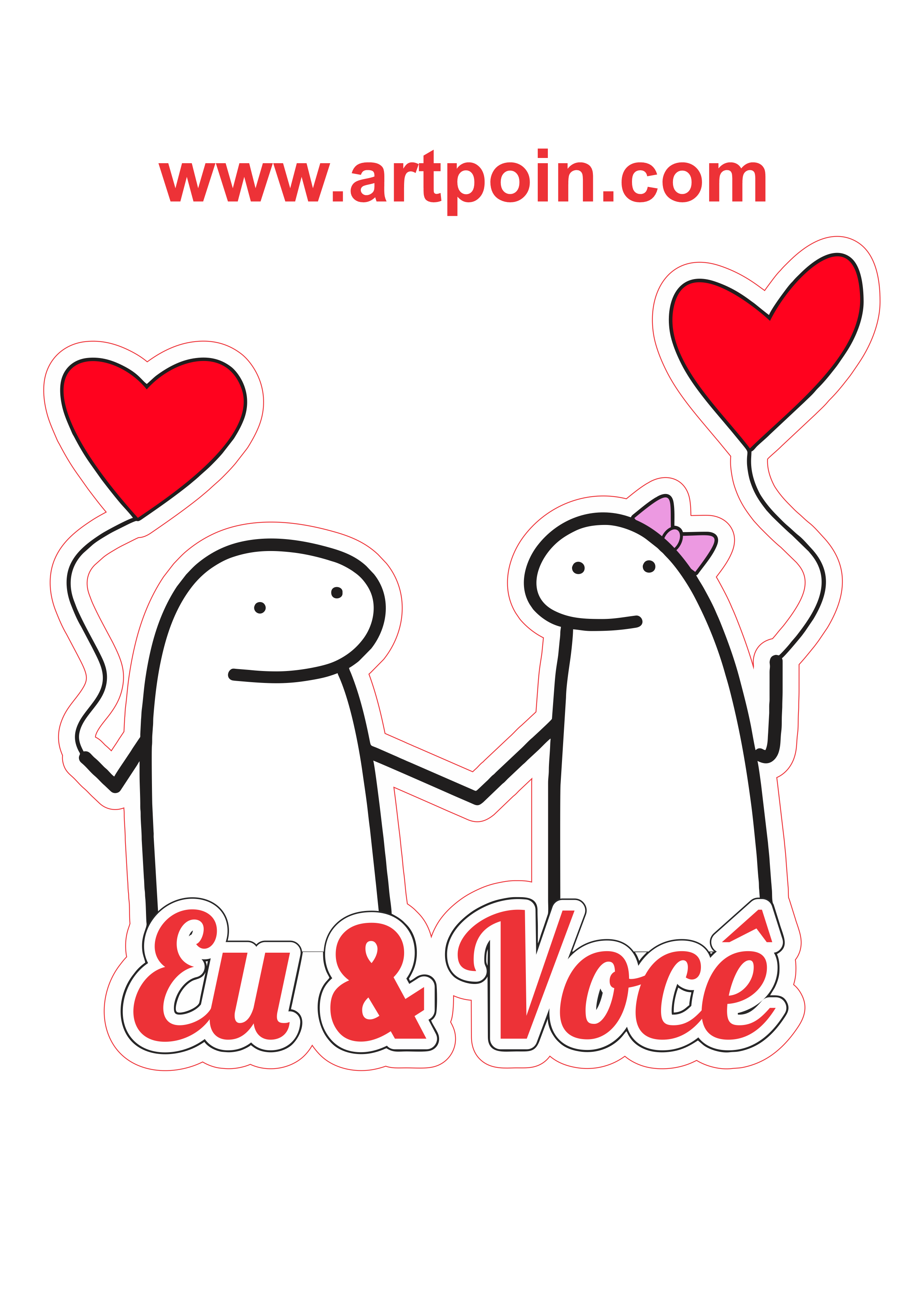 Bento Flork casal apaixonado eu e você dia dos namorados png