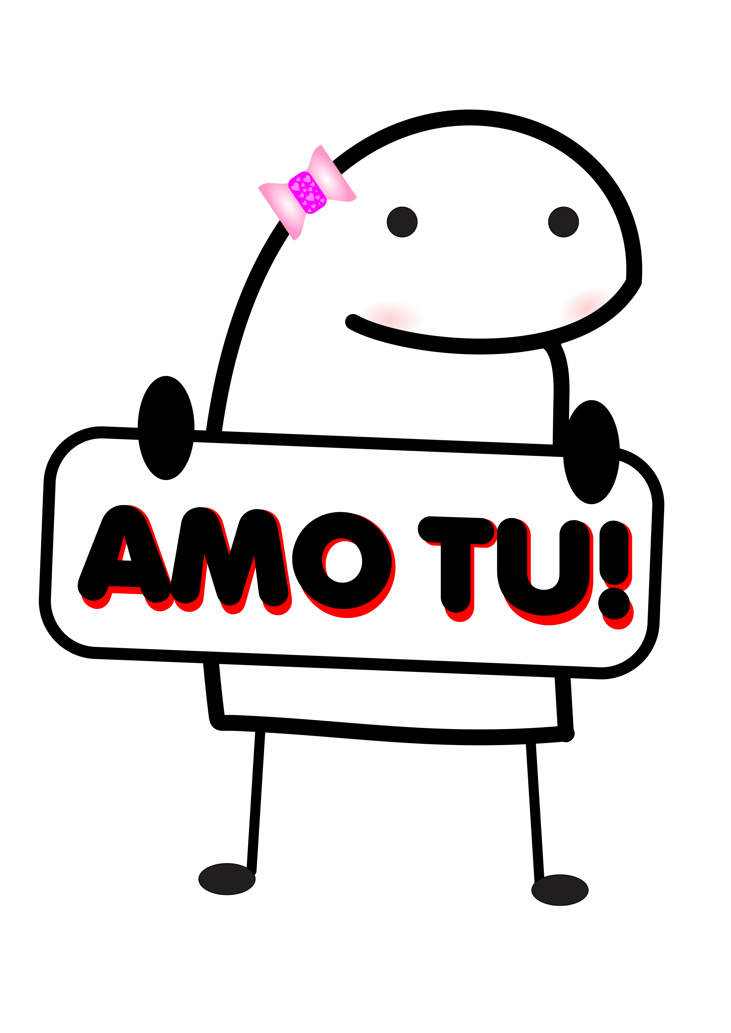 Flork amo tu dia dos namorados figurinha whatsapp png