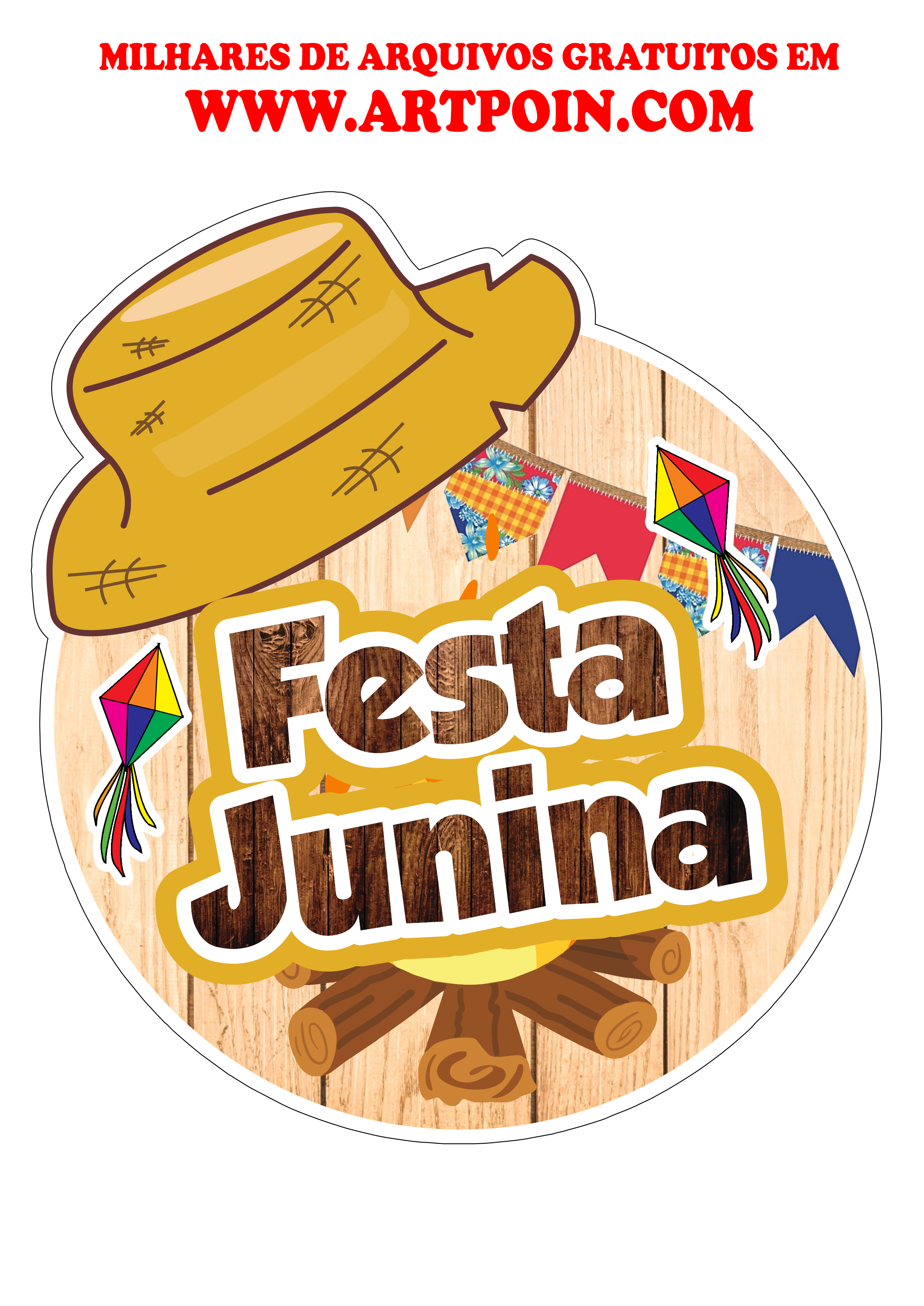 Festa junina logomarca para artes em geral grátis png