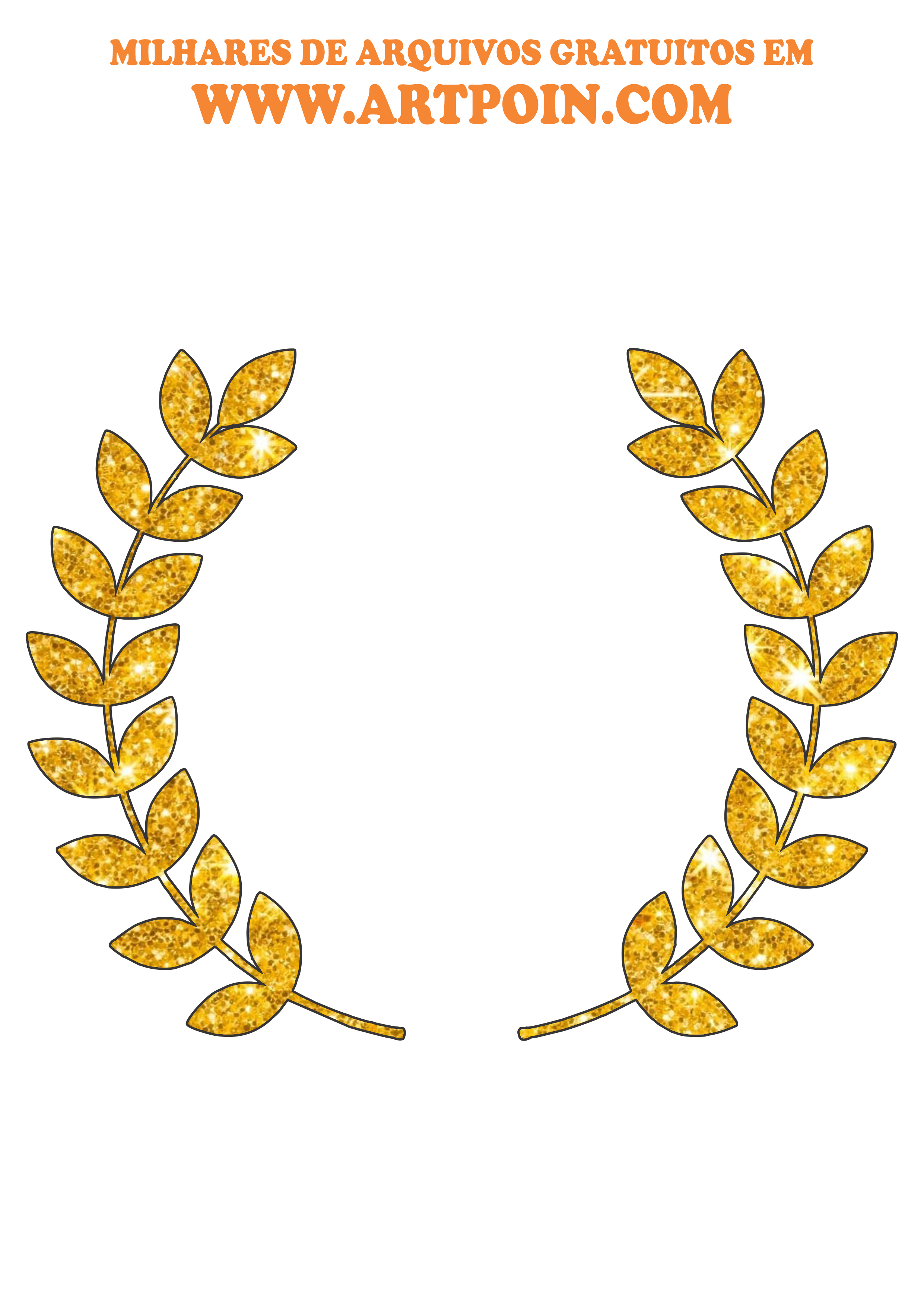 Design para logo ramos dourados png