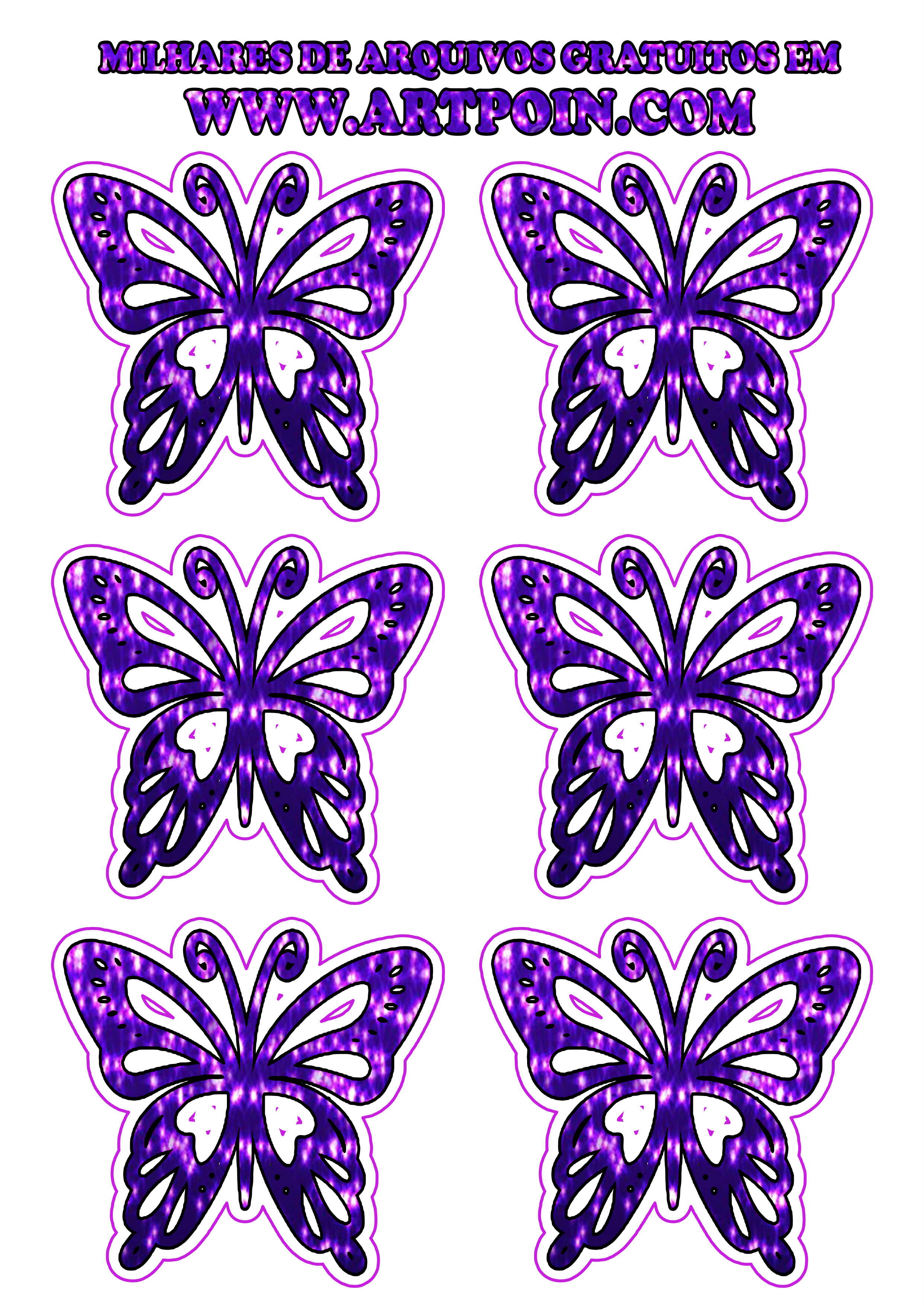 Tags borboletas brilhantes png