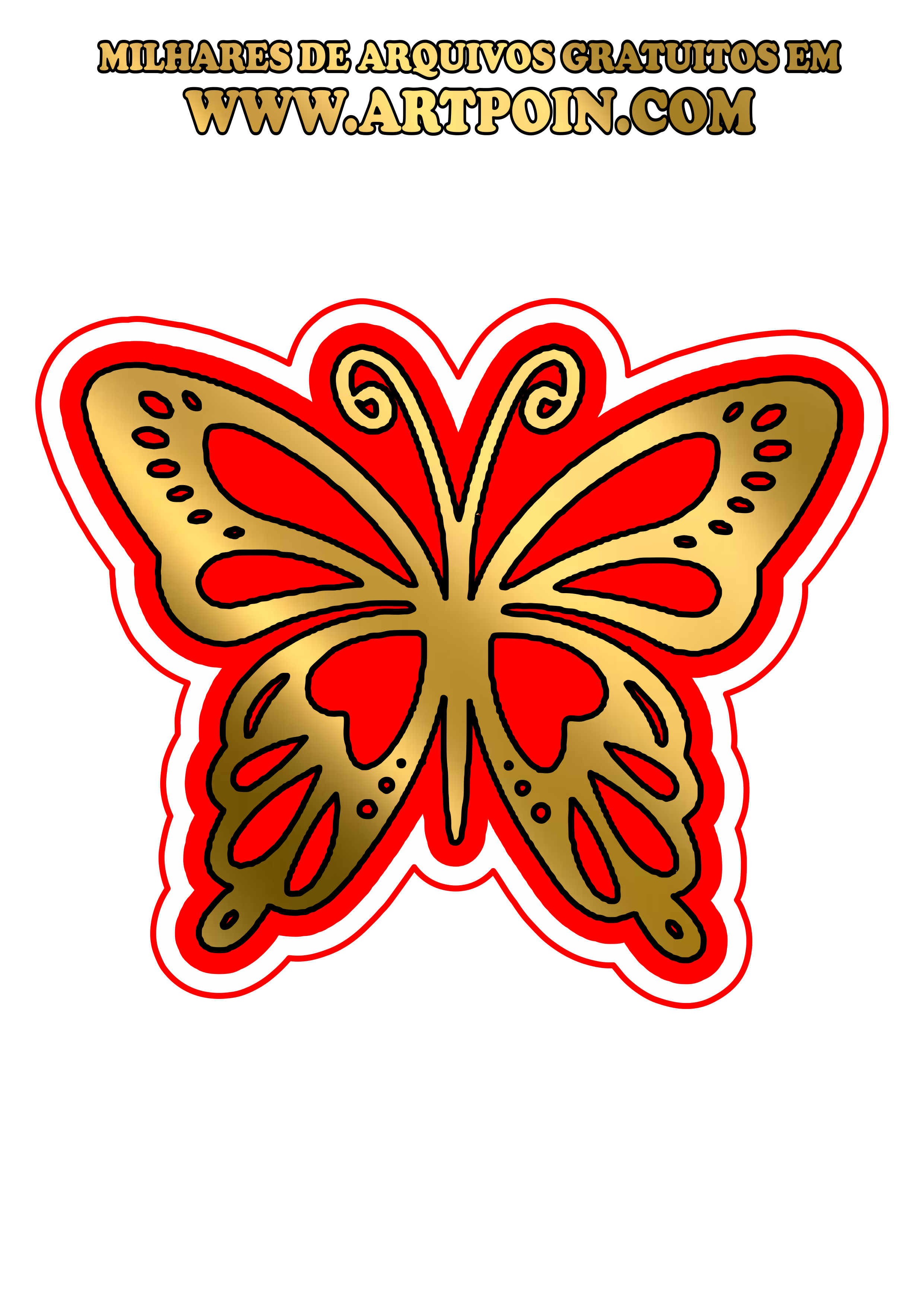 borboleta-dourada-com-vermelho
