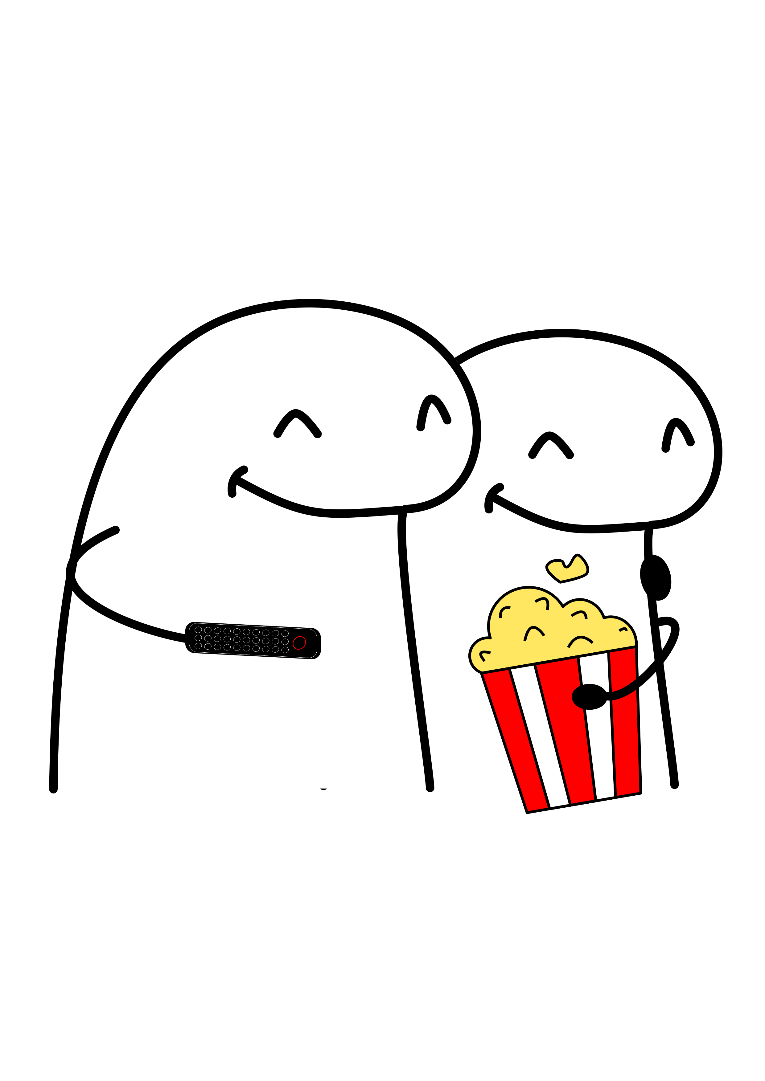 Figurinha whatsapp engraçada casal flork assistindo filme png