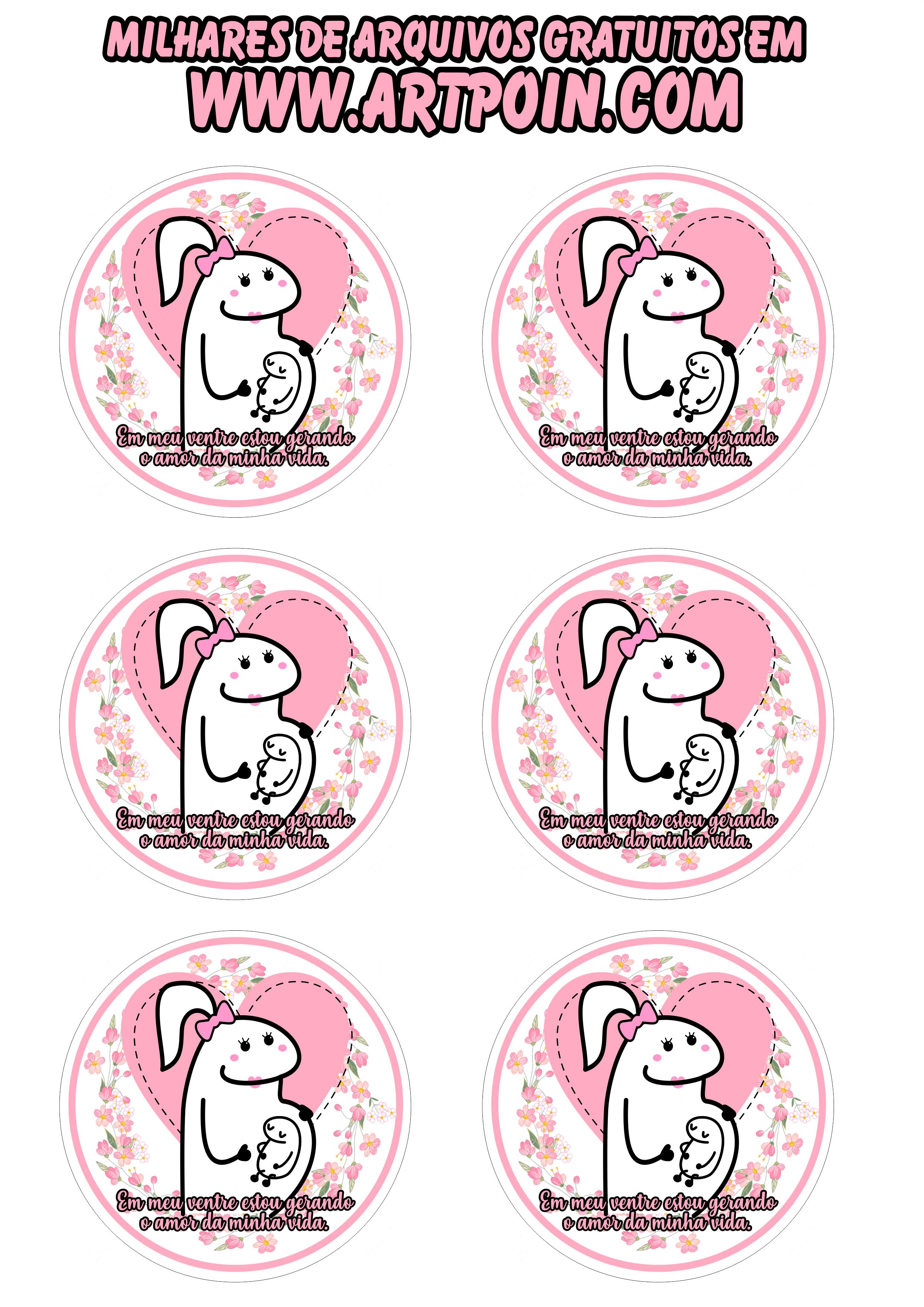 Flork adesivos stickers 6 imagens 5 cm para decoração mamãe grávida png