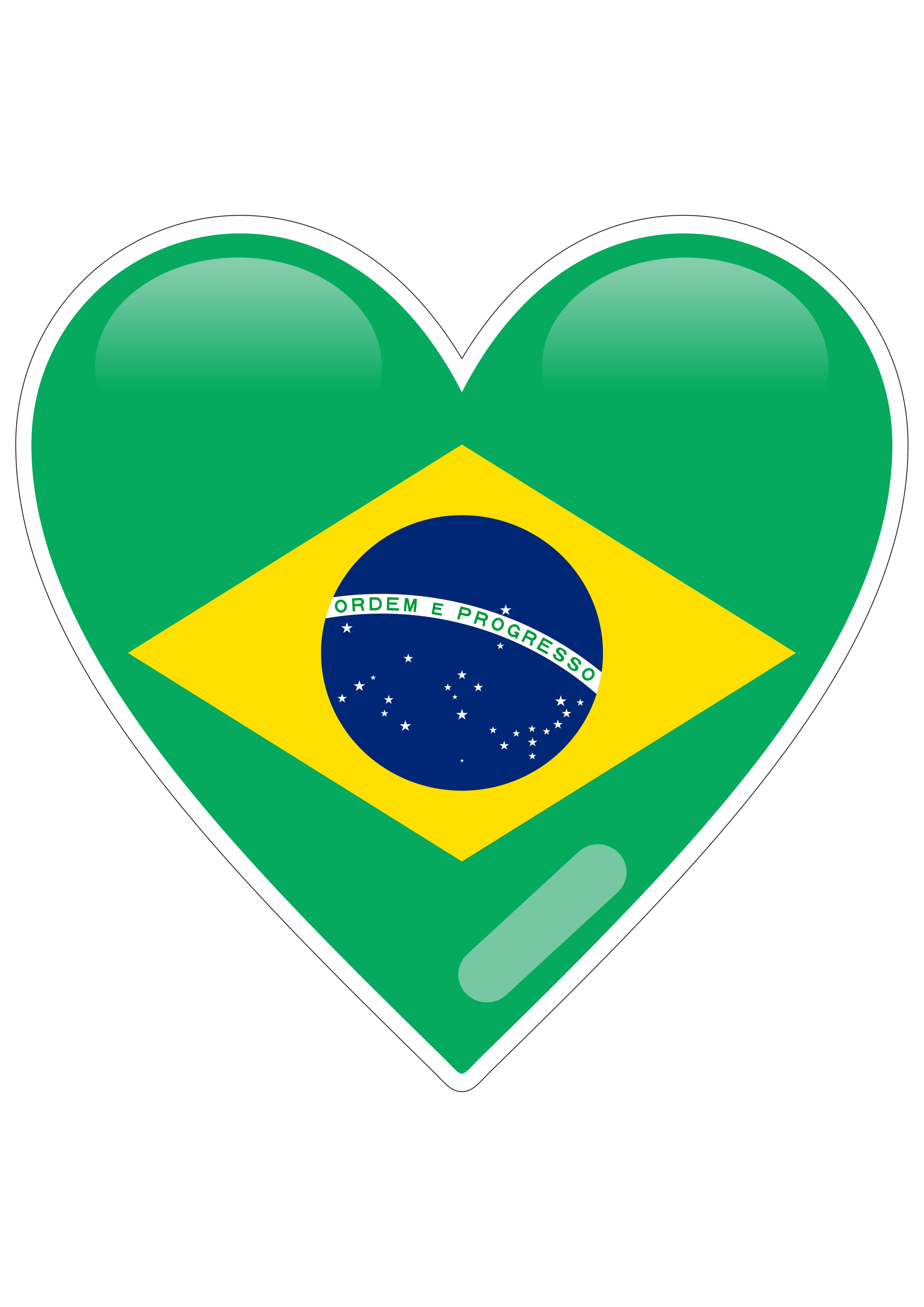 Copa do mundo de futebol 2022 coração torcedor brasileiro png