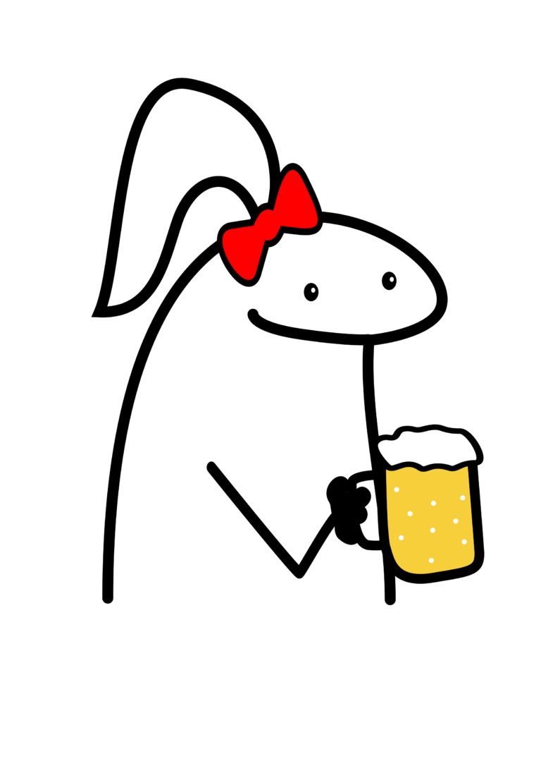 bentô flork cerveja figurinha whatsapp fundo transparente png