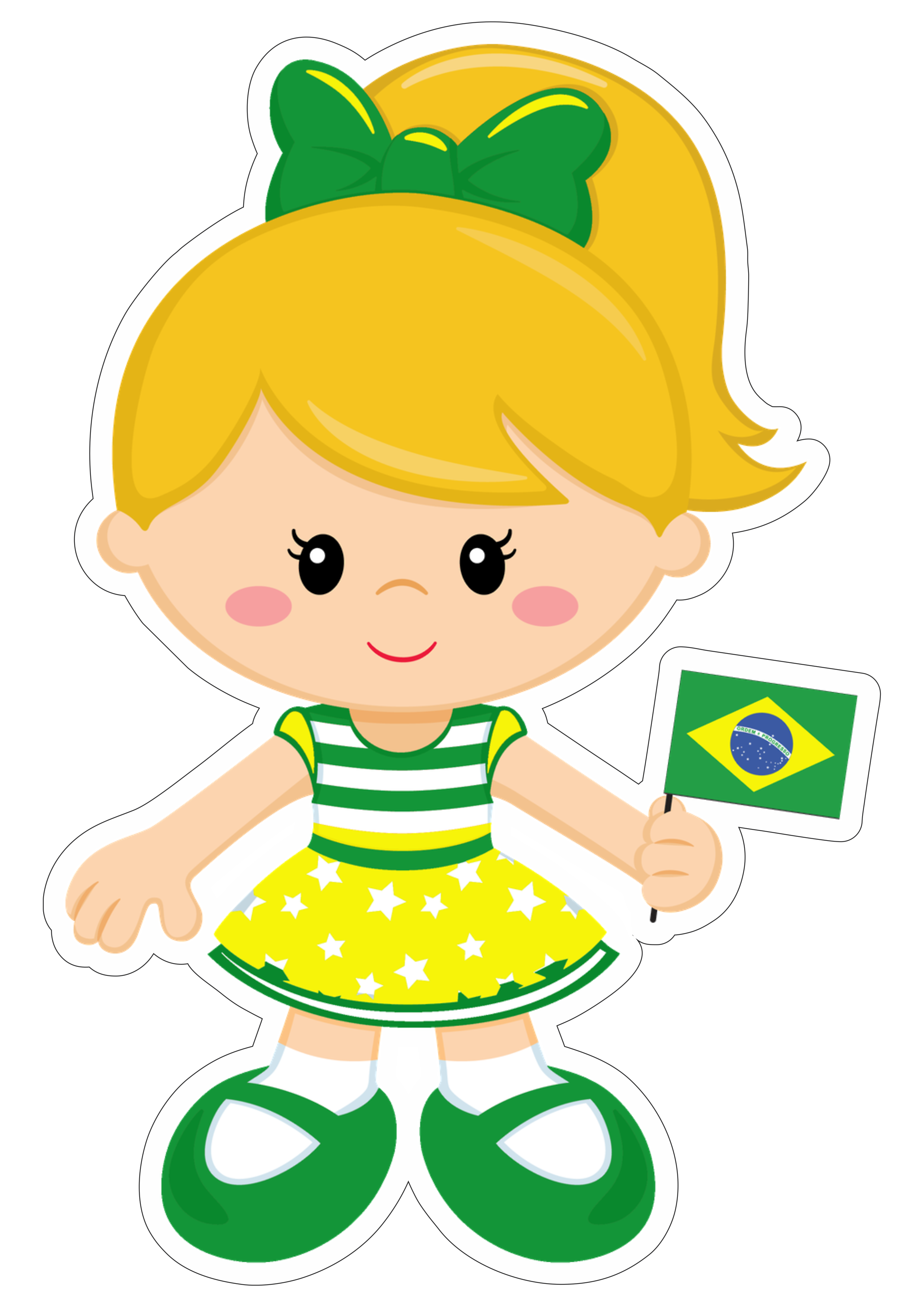 Copa do mundo 2022 torcedora infantil fundo transparente download png