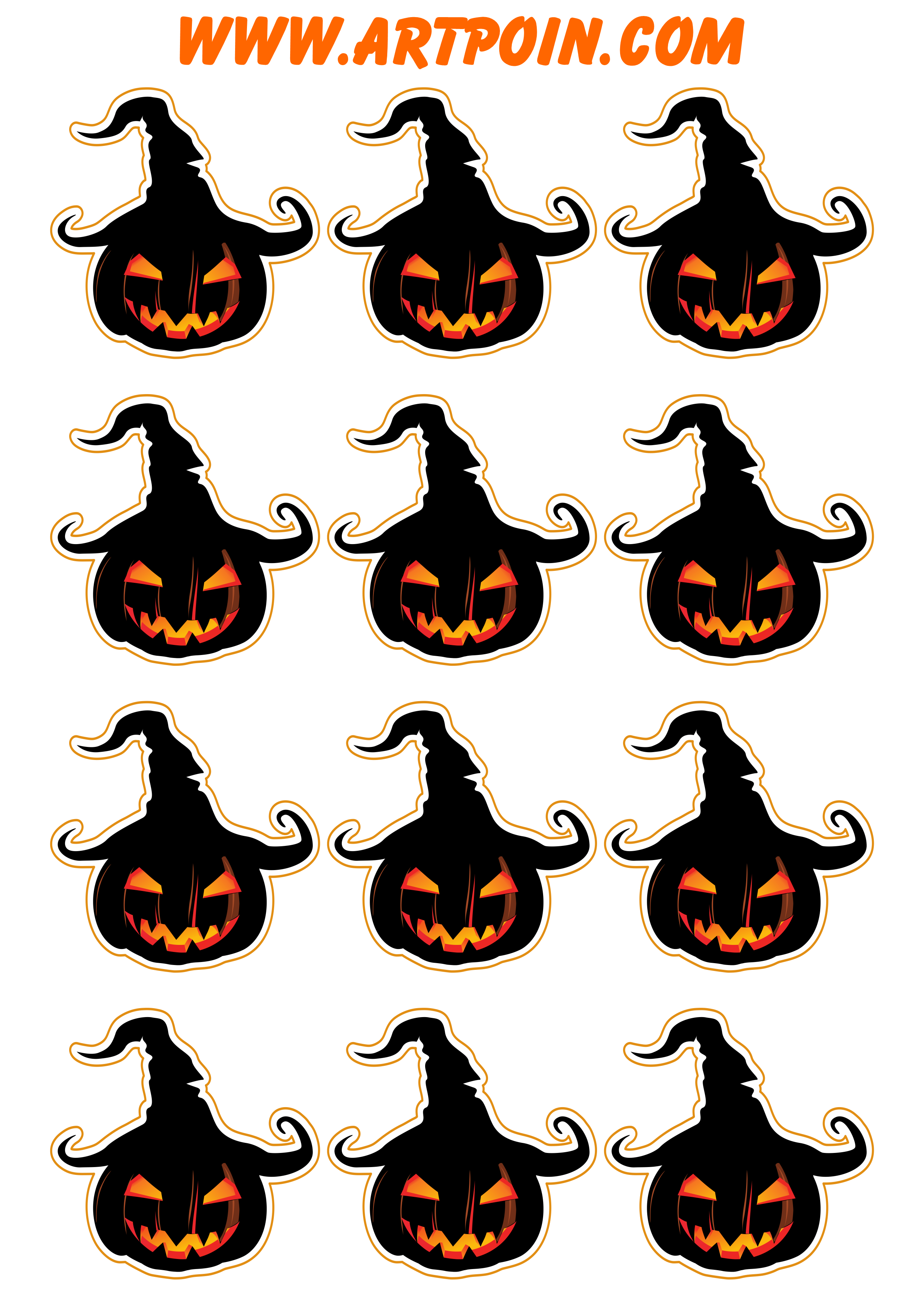 Halloween dia das bruxas adesivos stickers pack de imagens png
