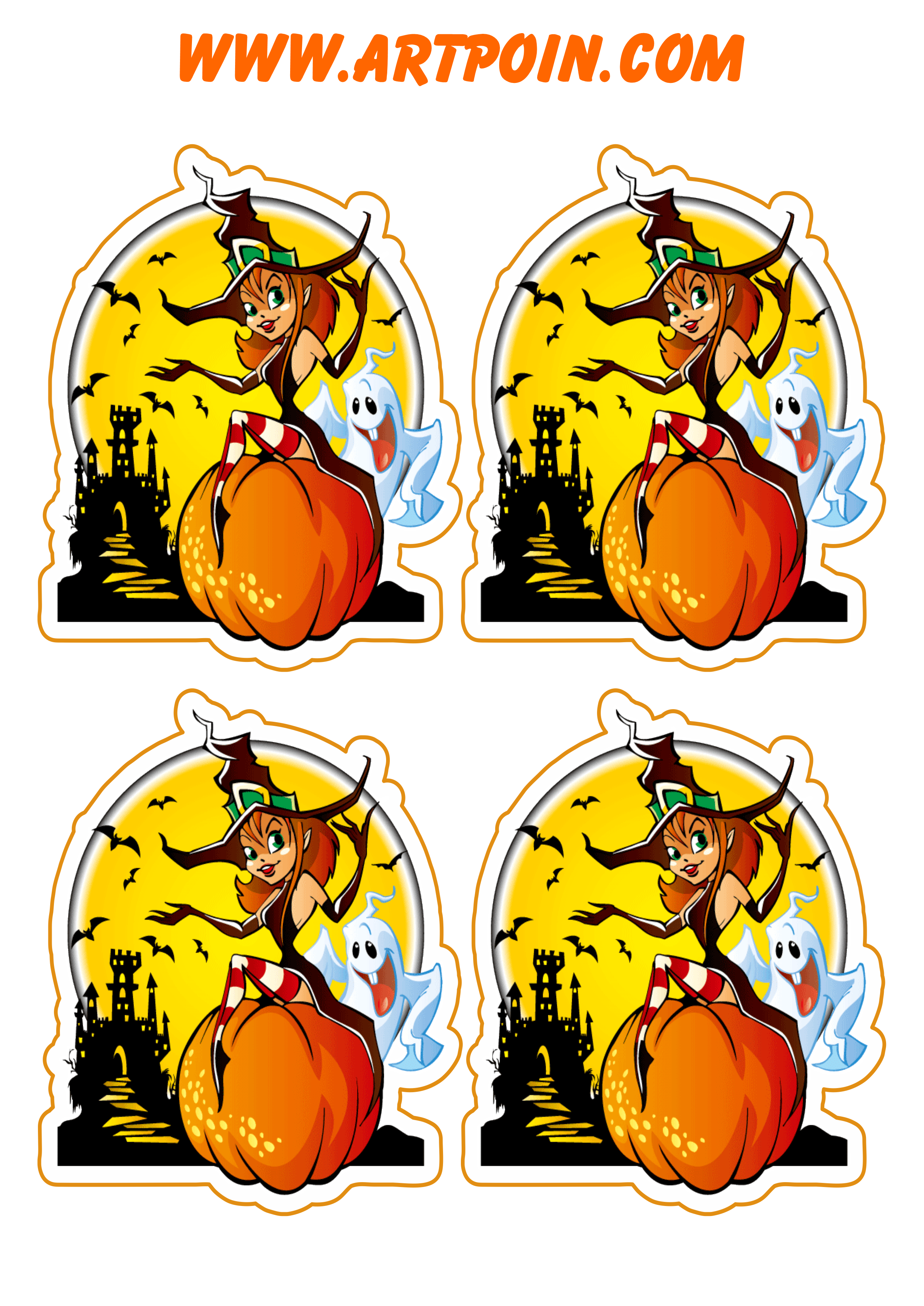 Halloween tags para cupcake e decoração de festa em geral stickers png