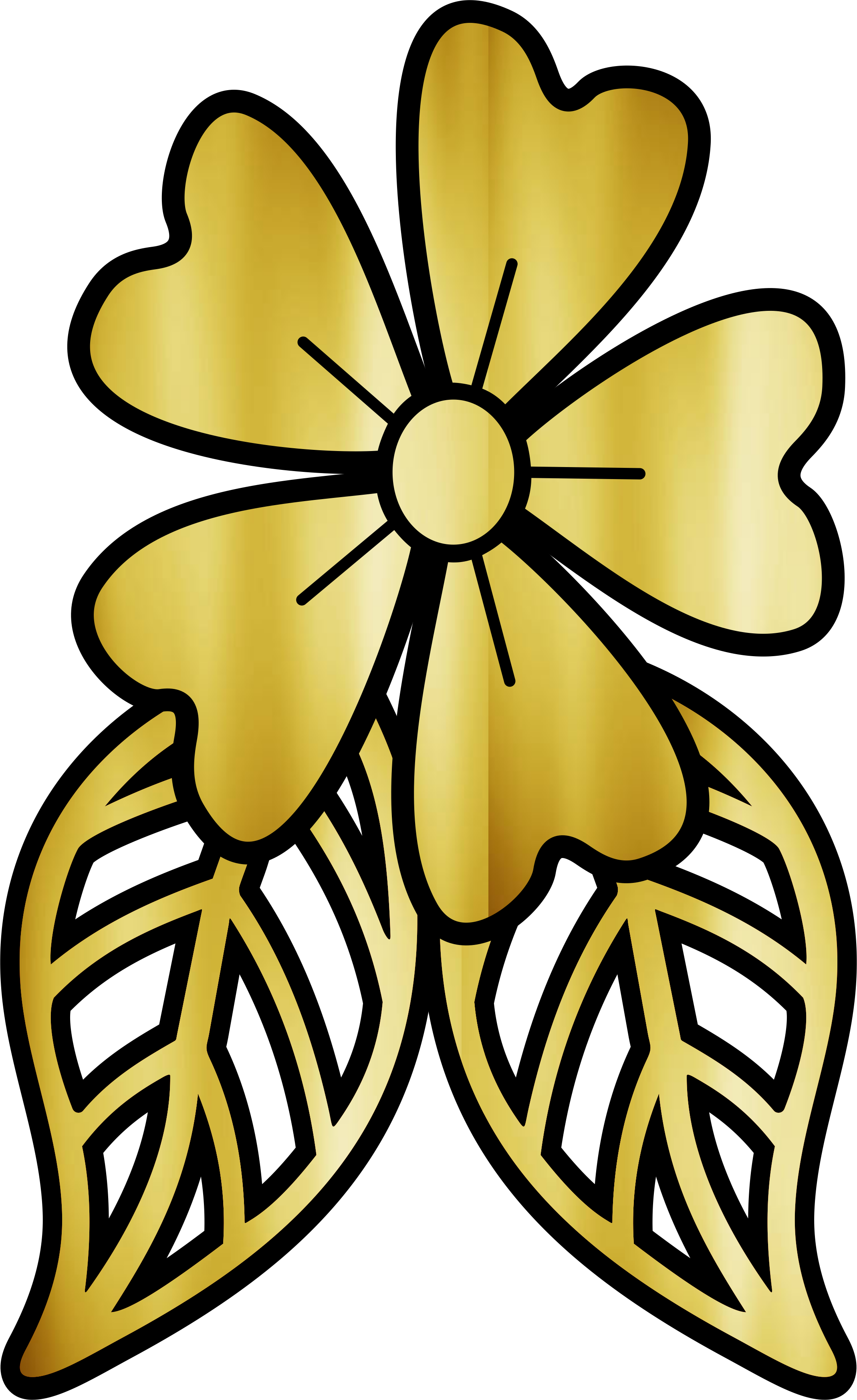 Flor dourada golden flower clipart png