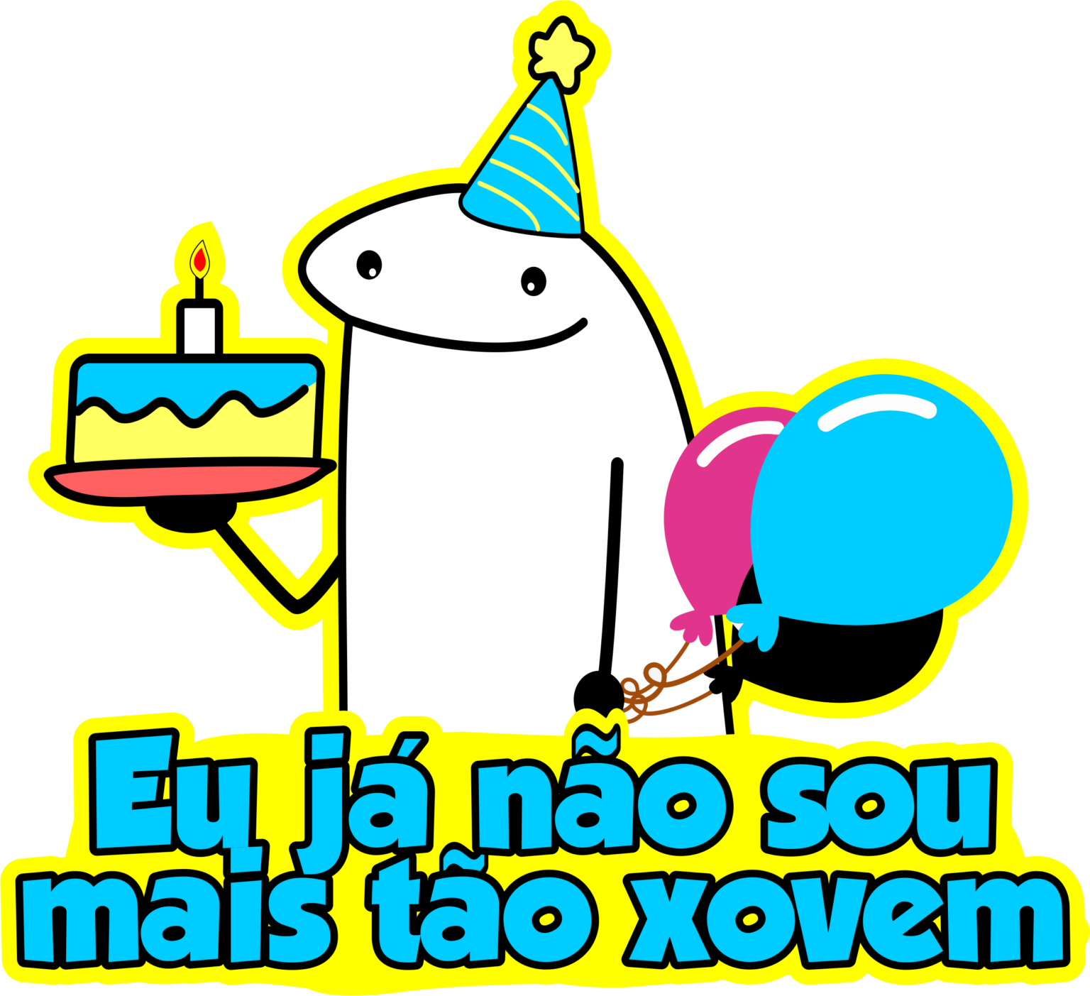 Pack De Imagens Flork Engraçadas Aniversário Eu Já Não Sou Mais Tão