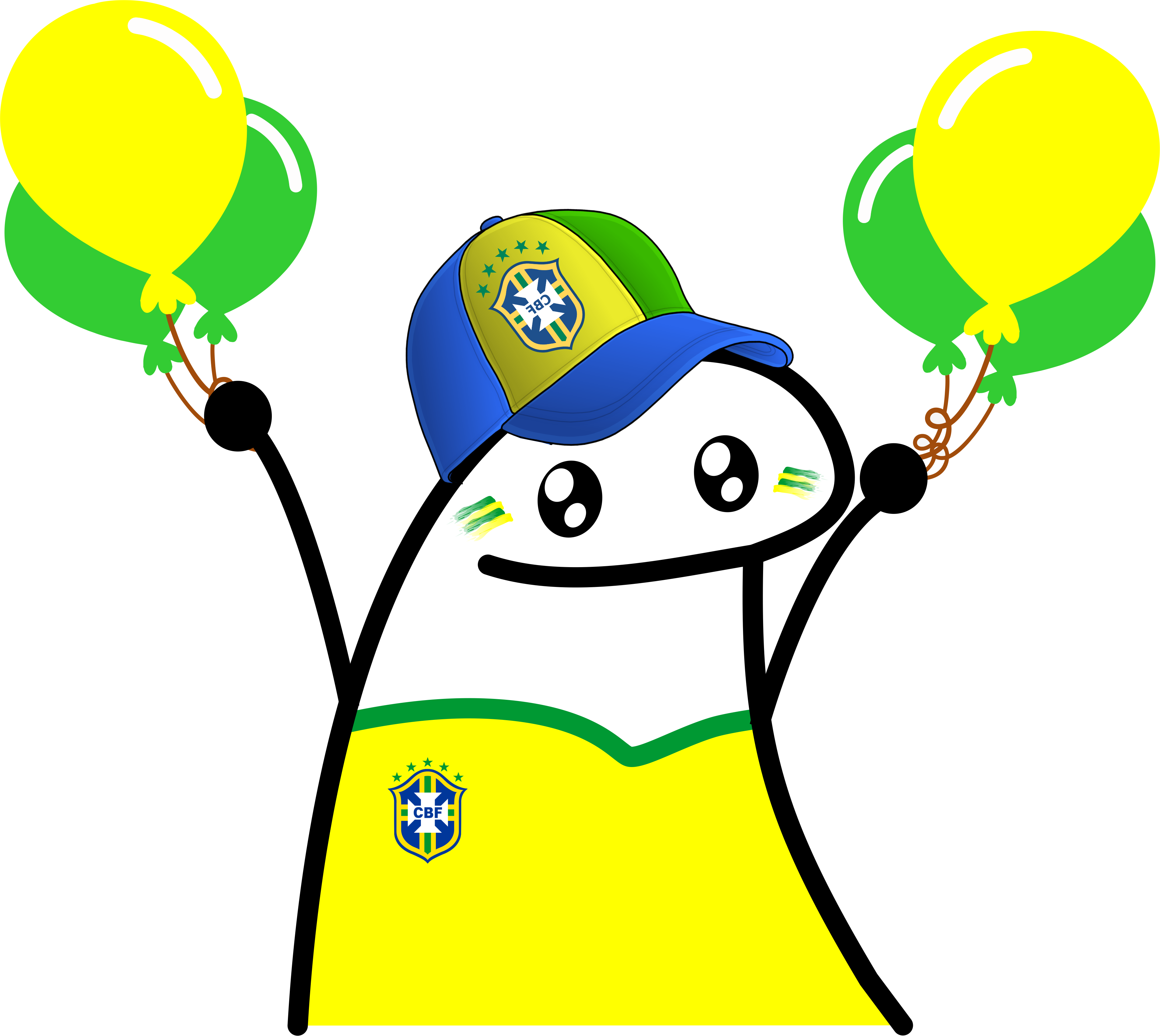 Copa do mundo 2022 qatar flork of cows brasil rumo ao hexa torcedor verde e amarelo png