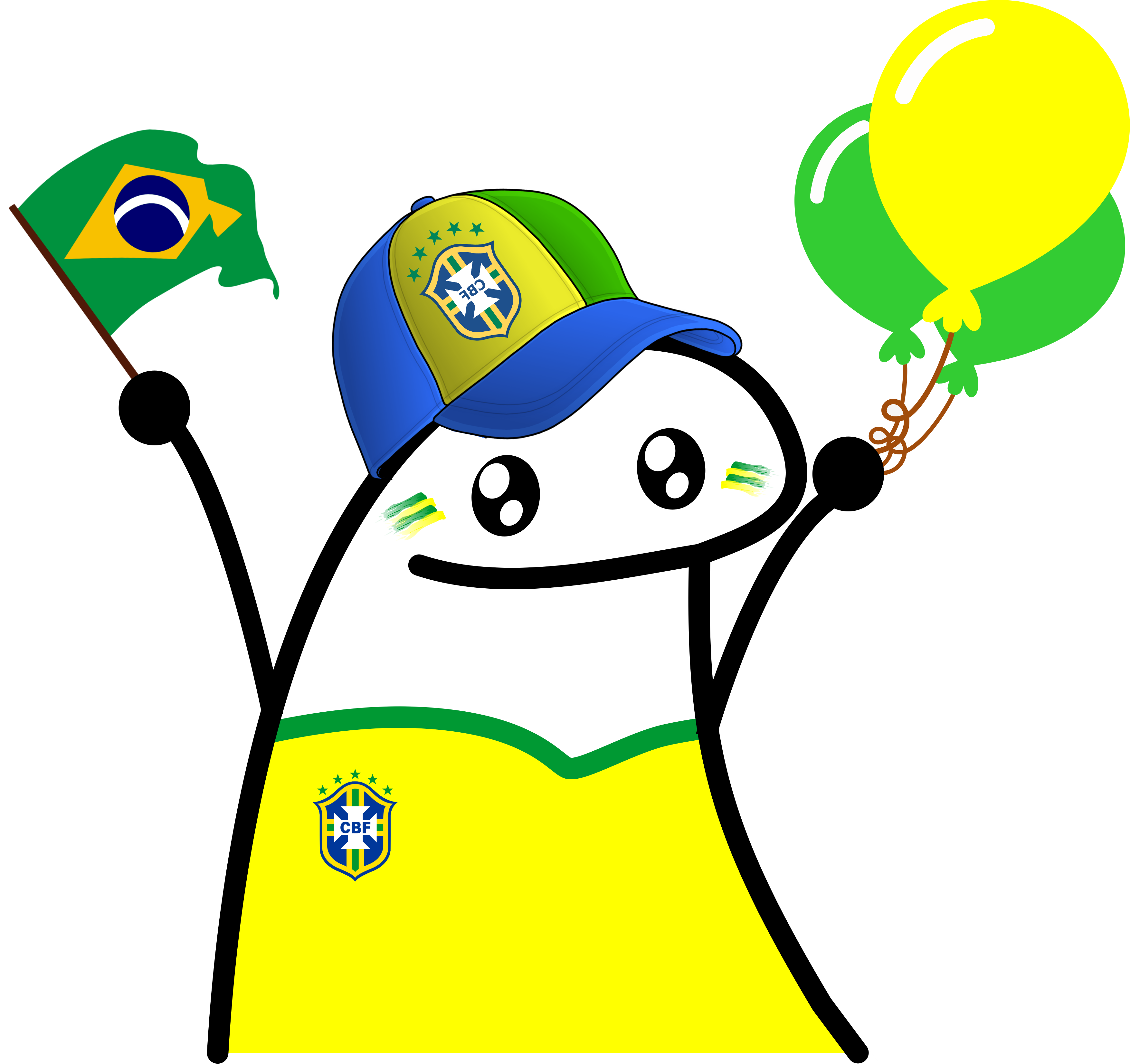 Copa do mundo 2022 qatar flork of cows brasil rumo ao hexa figurinha whatsapp png