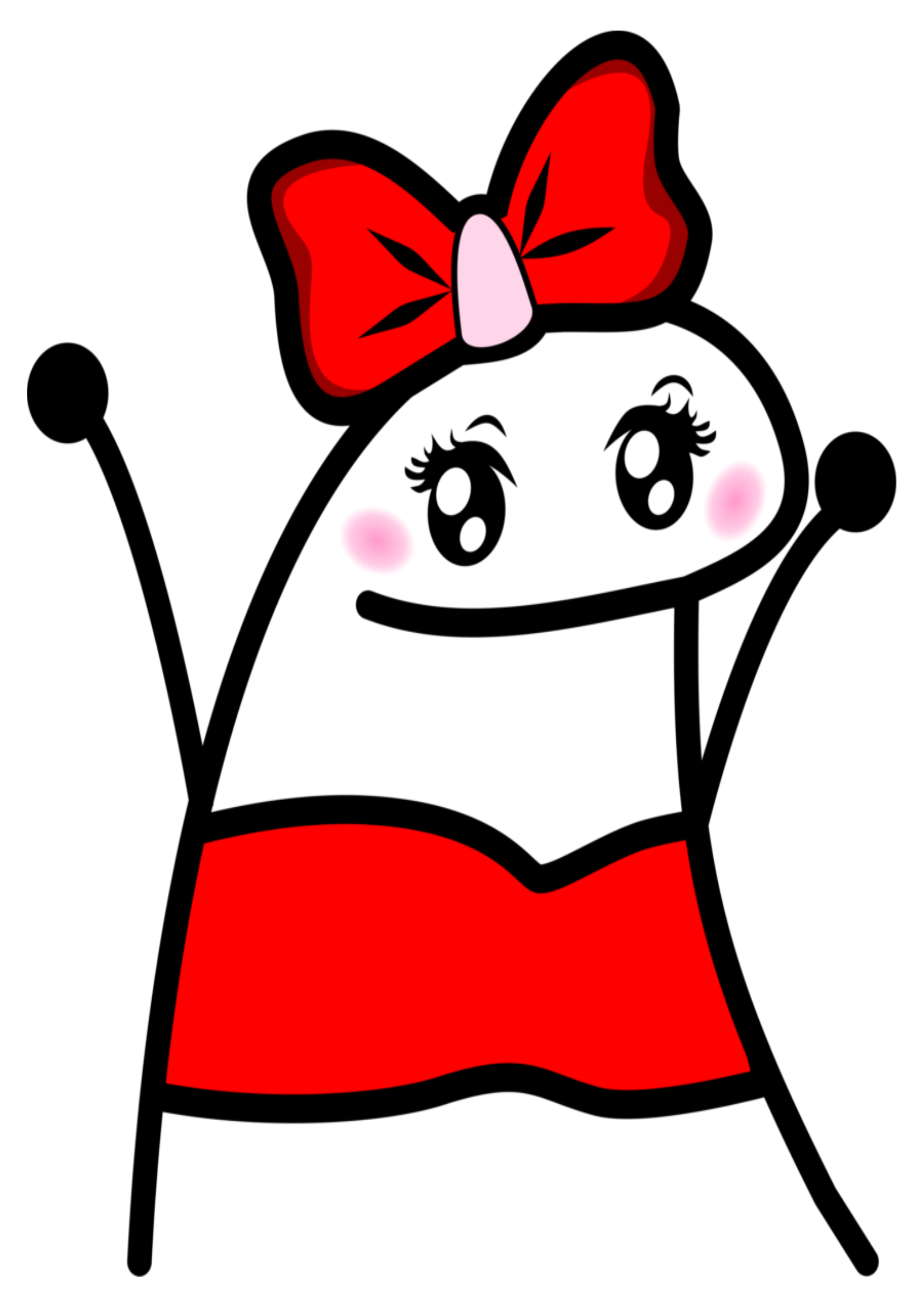 Flork cropped vermelho figurinha whatsapp png