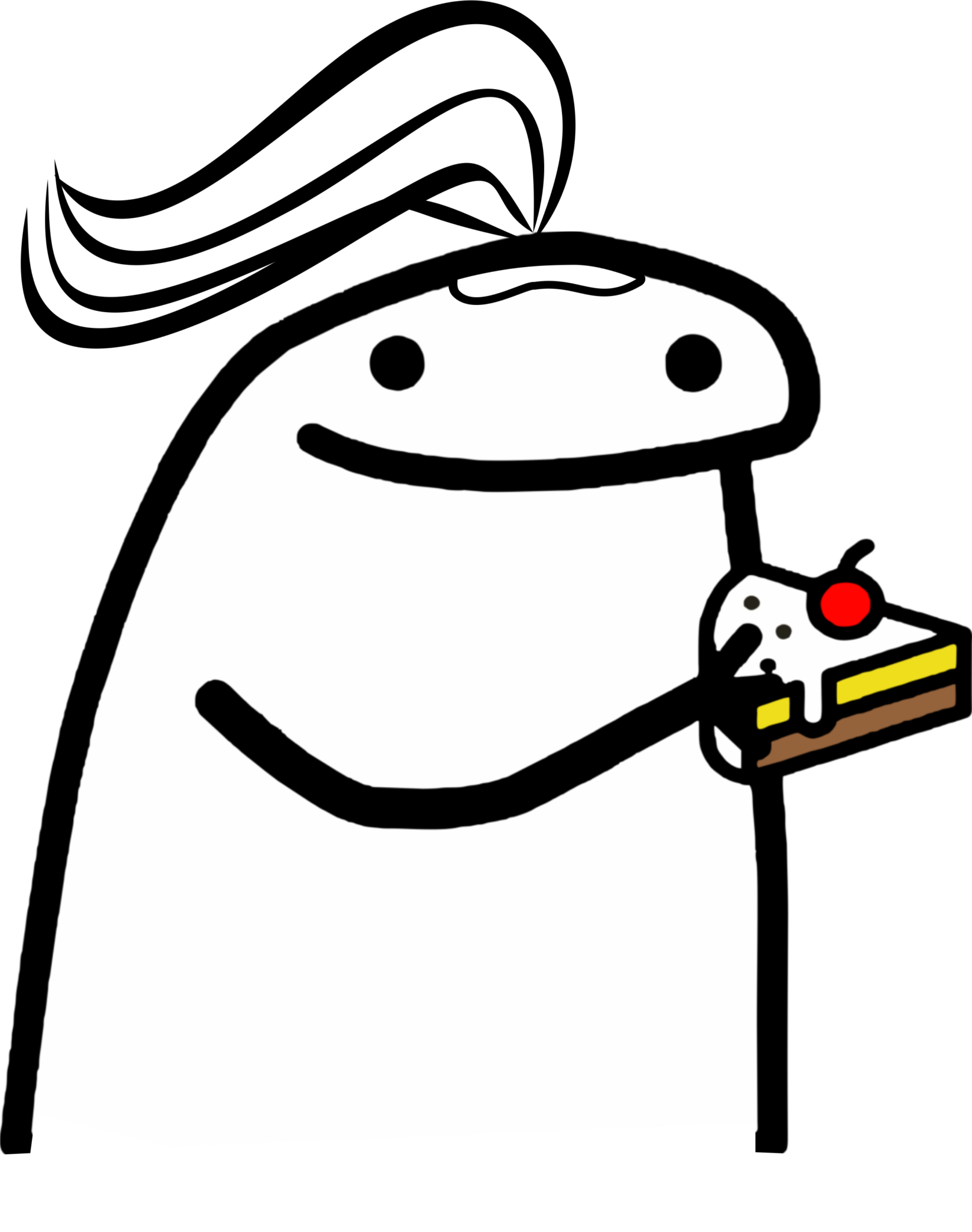 Pack de imagens flork figurinhas engra adas whatsapp comendo bolo png