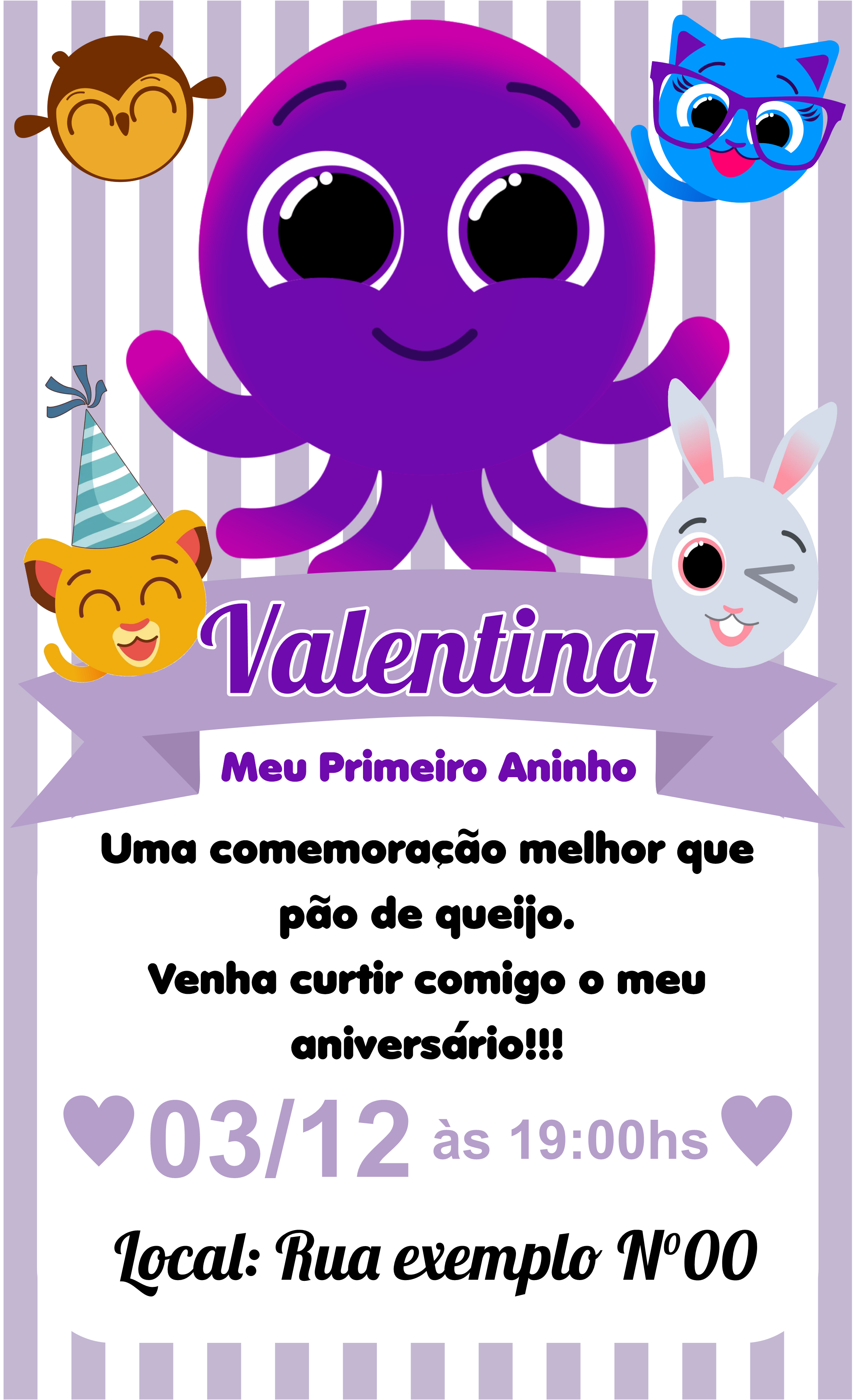 12 Convites de aniversário Bolofofos para editar grátis (WhatsApp e  Imprimir)