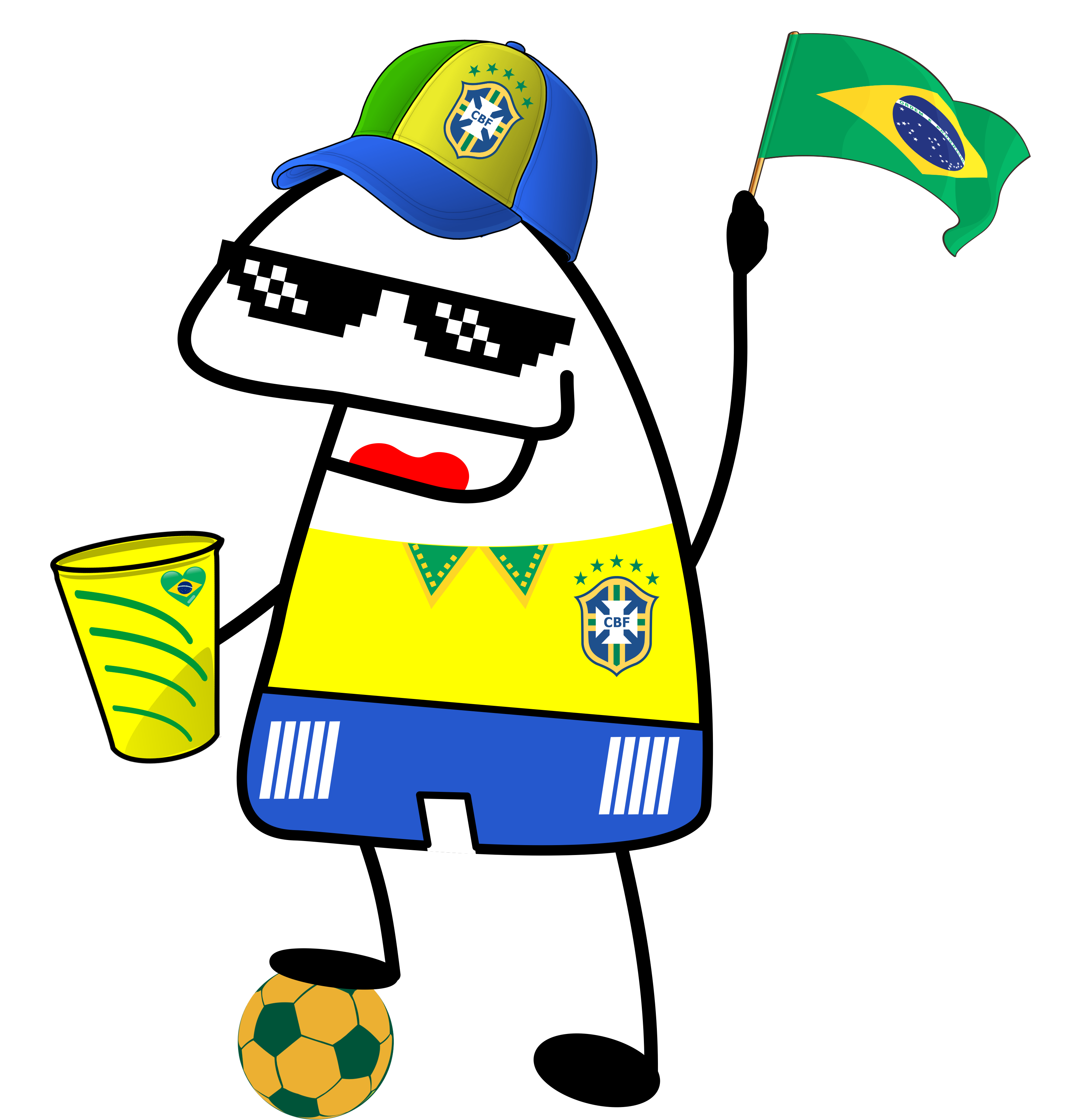 Bola de futebol verde e amarela brasil copa 2022 png - Art Poin  Bola de  futebol, Decoração copa do mundo, Figurinhas da copa