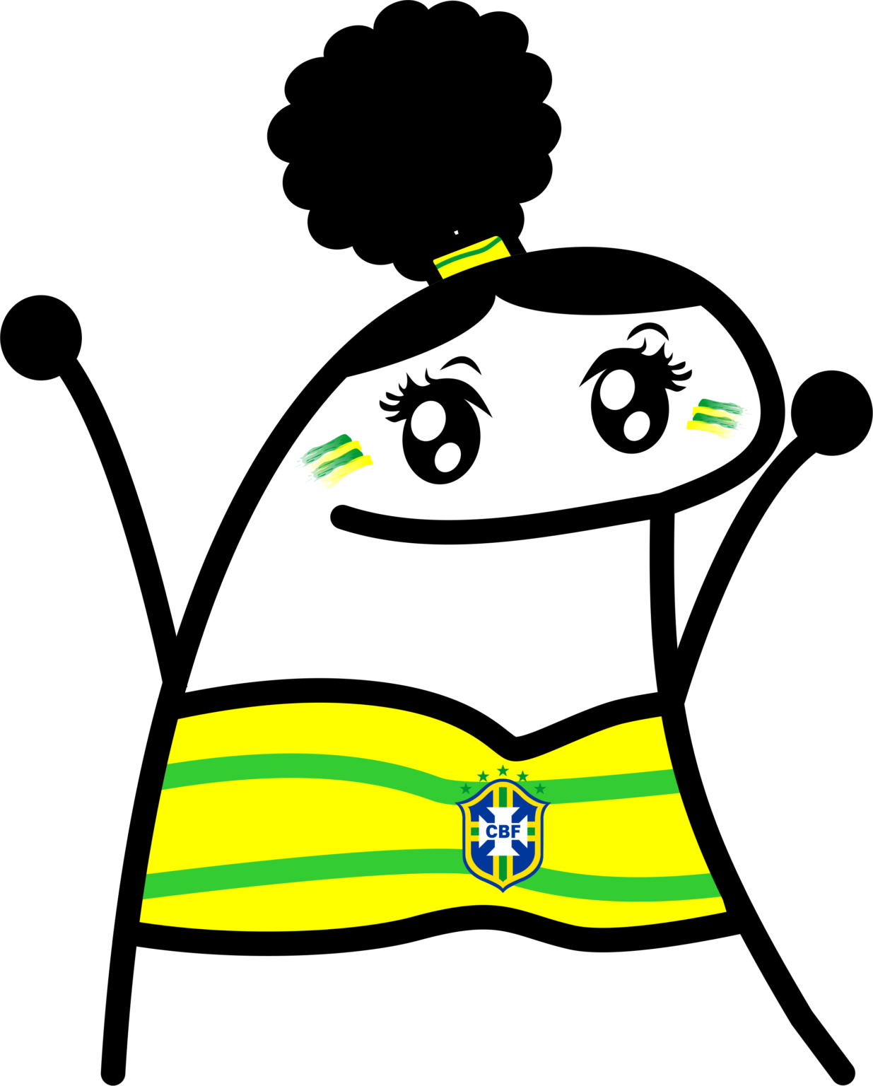 Flork Of Cows Torcedora Do Brasil Verde E Amarelo Png