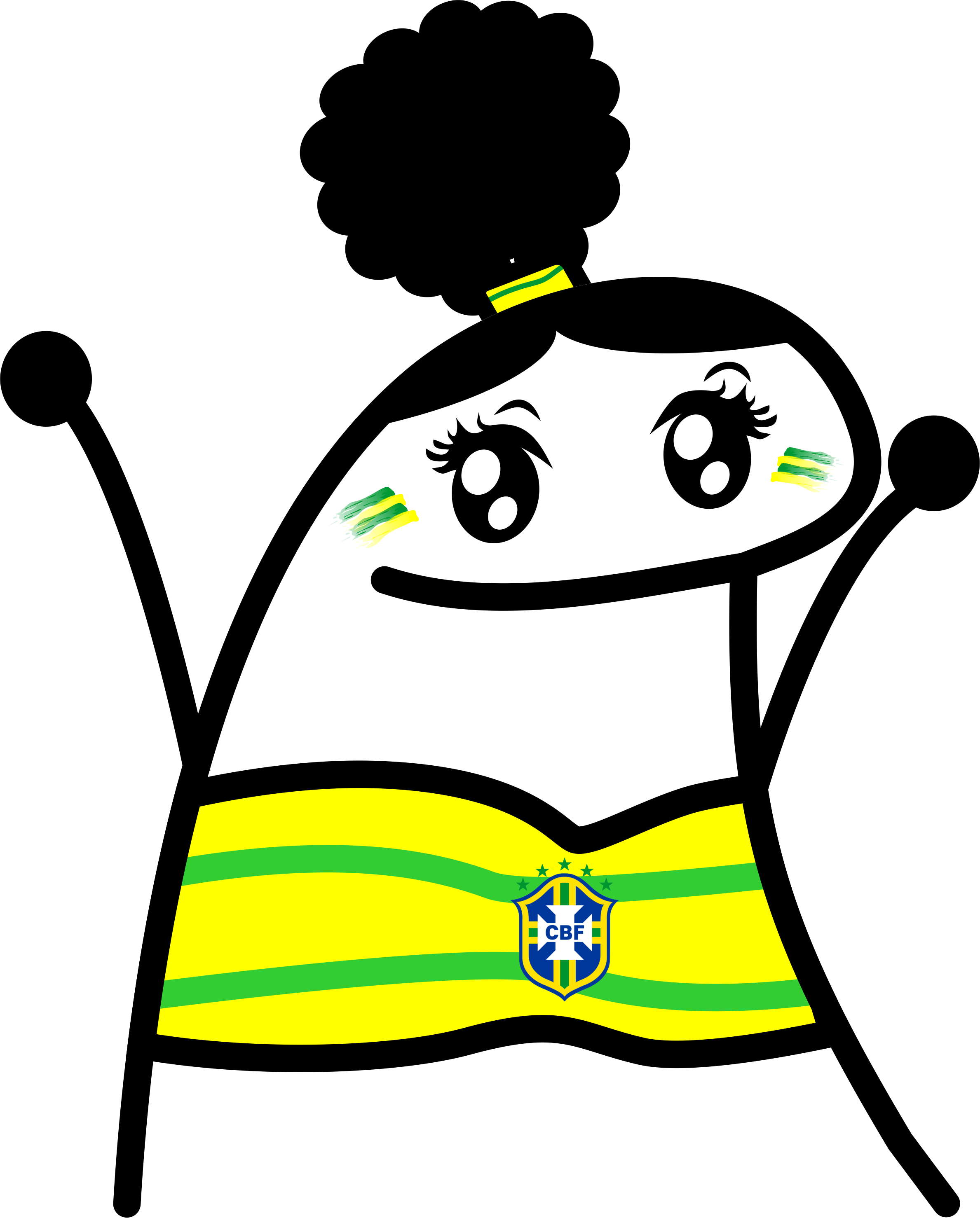 Flork of cows torcedora do brasil verde e amarelo png