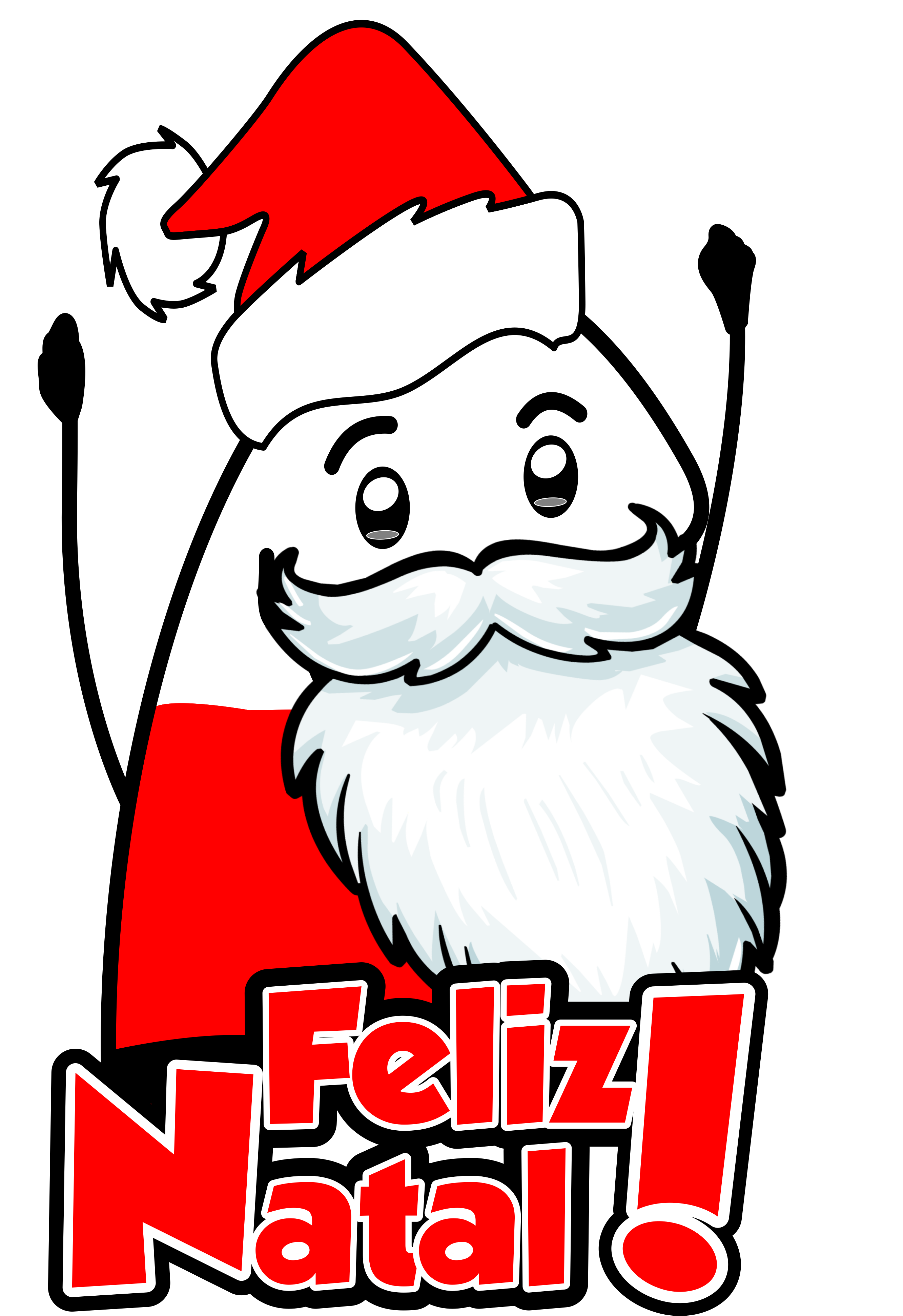 Figurinha whatsapp Flork papai noel natal png