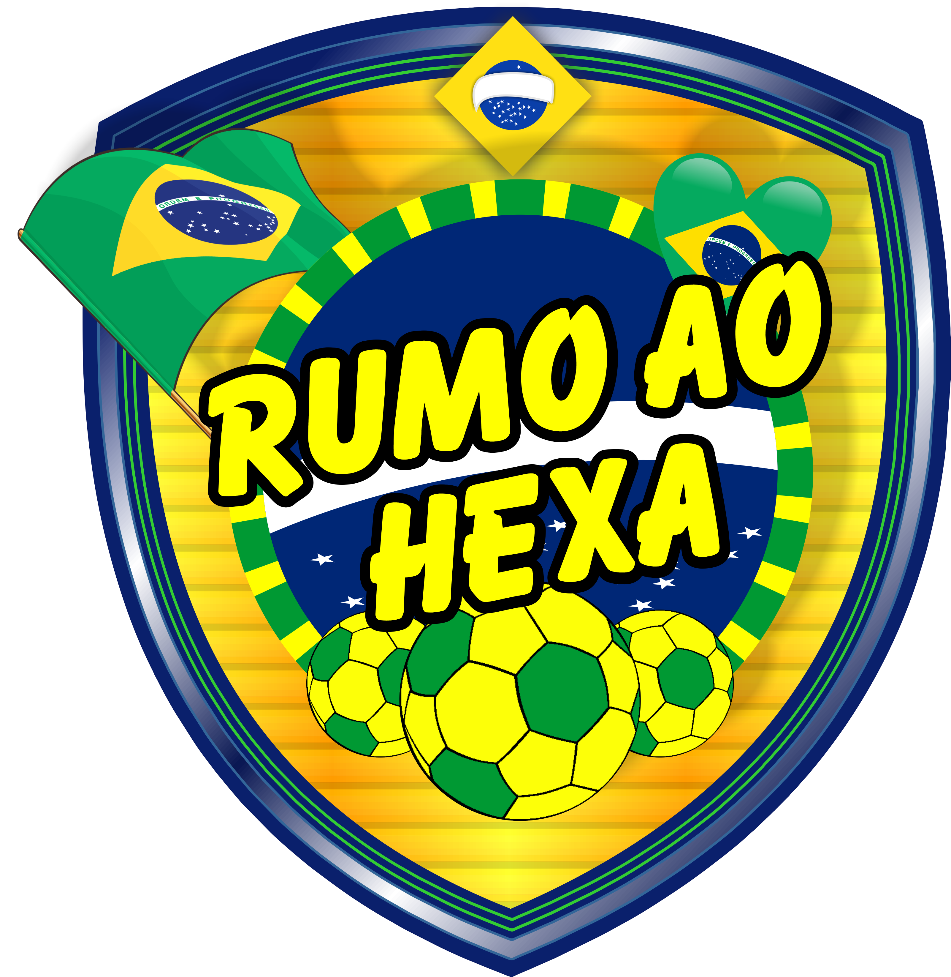 Copa do mundo brasão brasil rumo ao hexa logomarca png